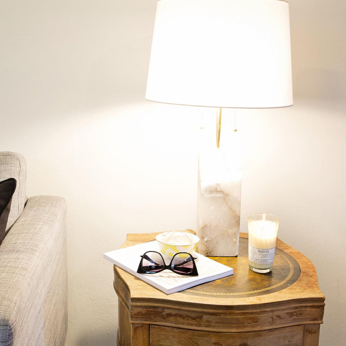 Raw Alabaster Table Lamp - Cueteks