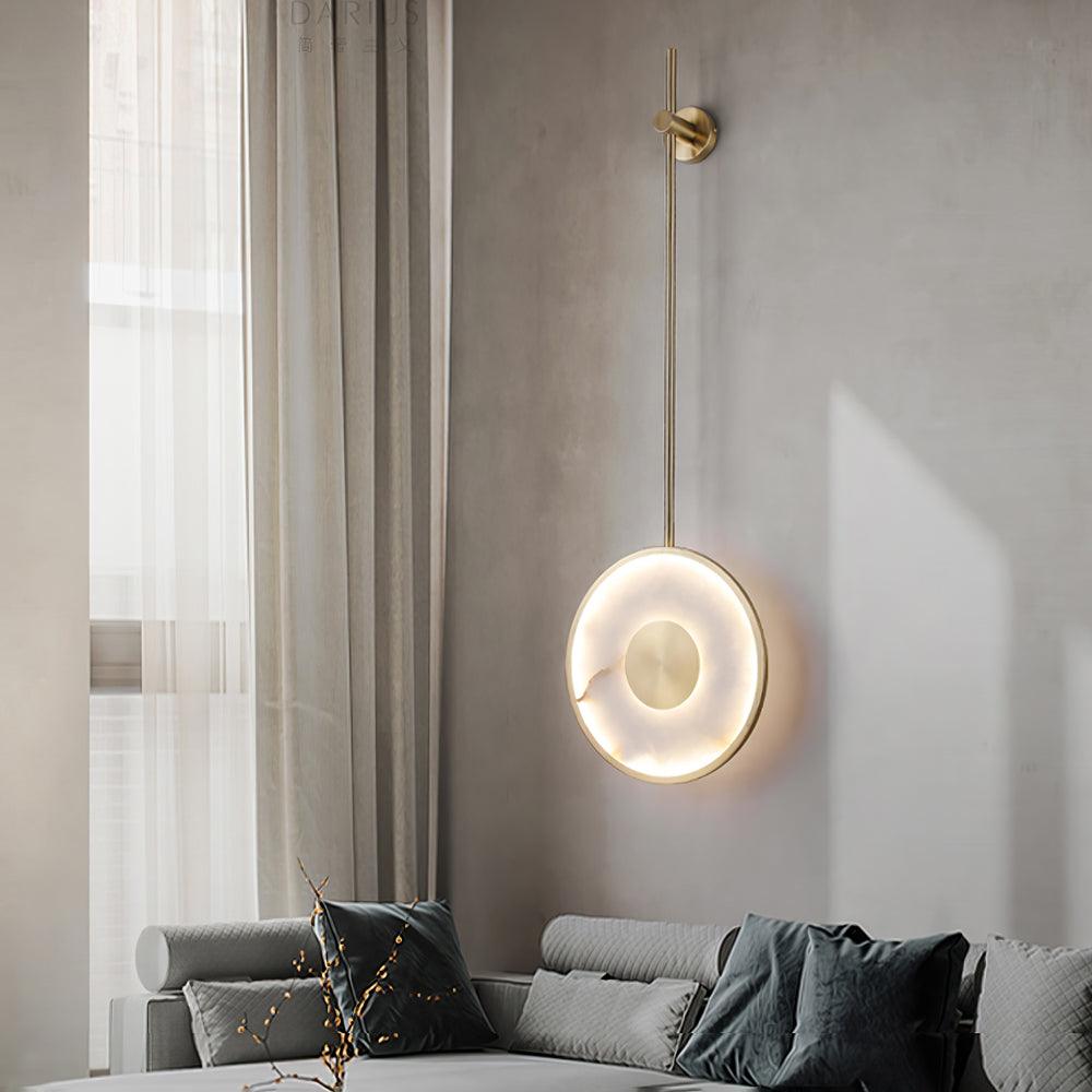 Round Marble Wall Lamp - Cueteks