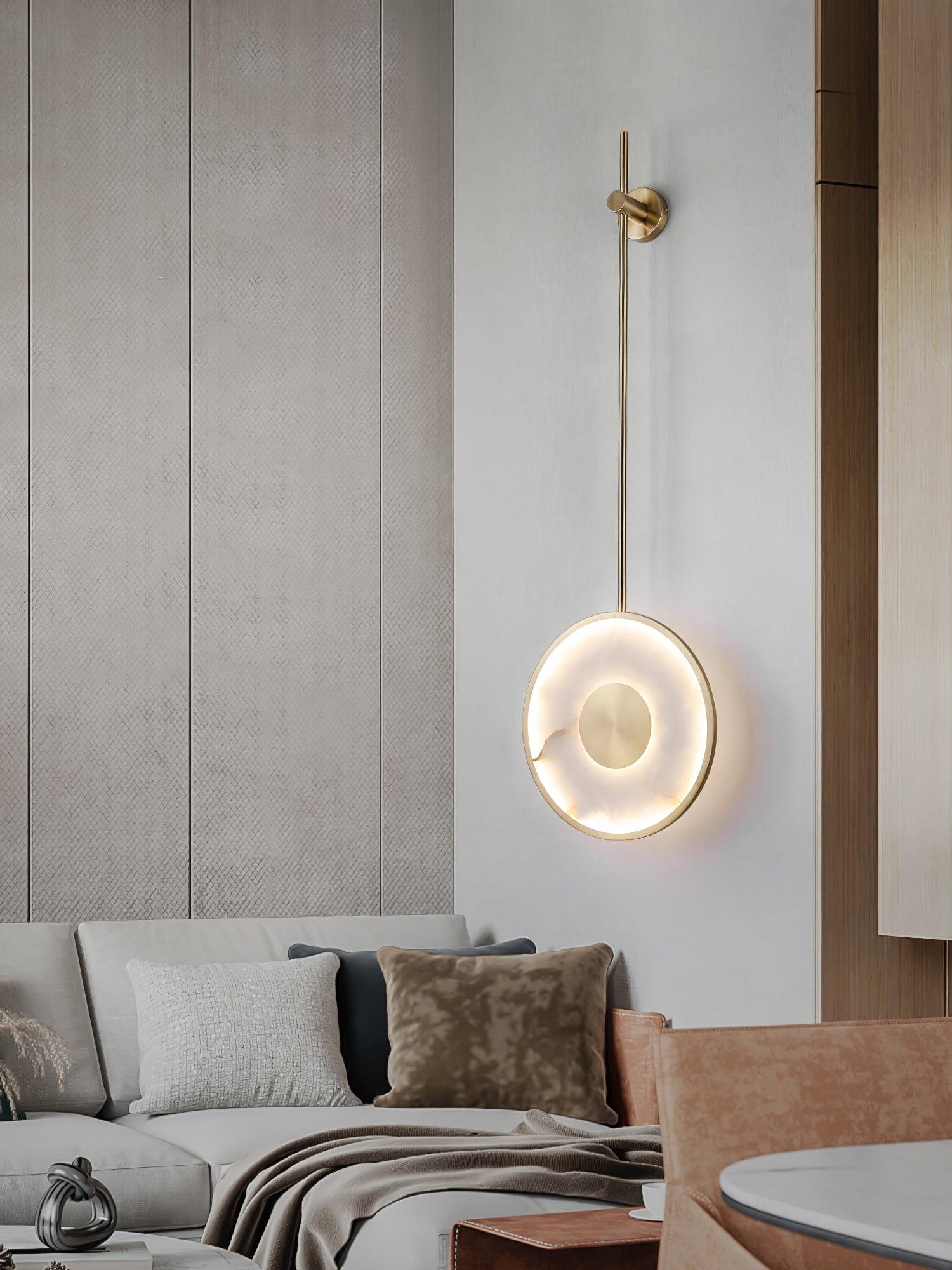 Round Marble Wall Lamp - Cueteks