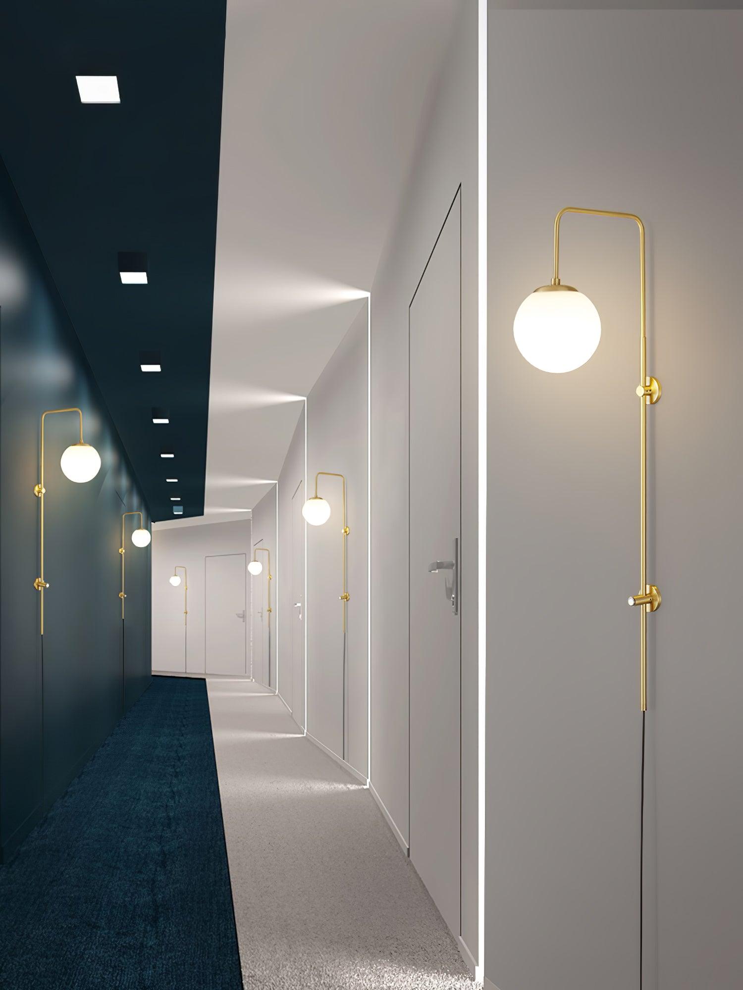 Globe Brass Wall Sconce - Cueteks