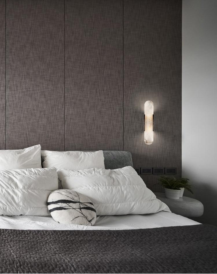 Melange Elongated Alabaster Wall Lamp - Cueteks