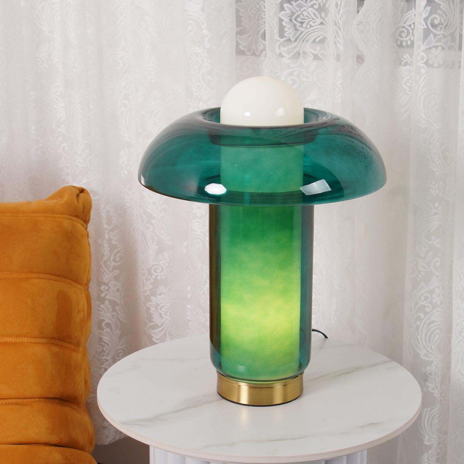 Glass Mushroom Table Lamp - Cueteks