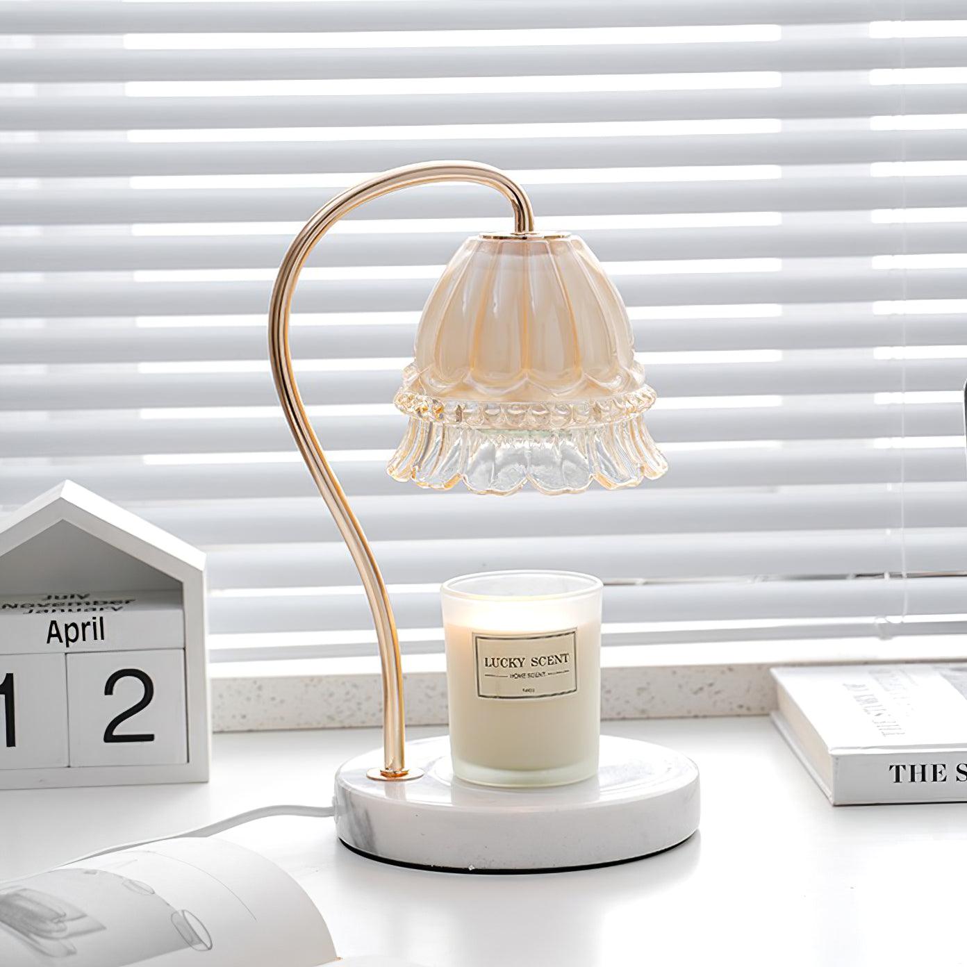 Lily Marble Warmer Table Lamp - Cueteks