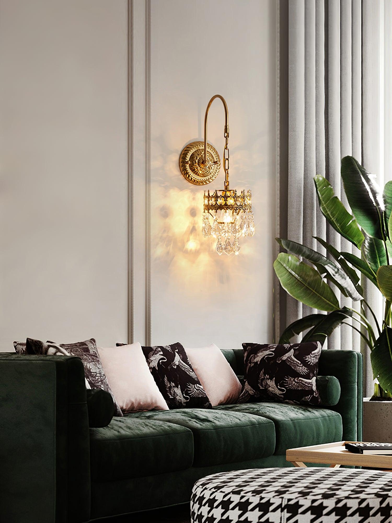Crystal Crown Sconce - Cueteks