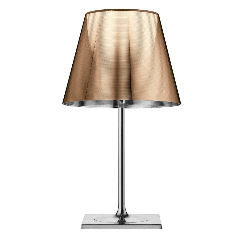 Bronze-toned Chrome Prism shade above a reflective square base