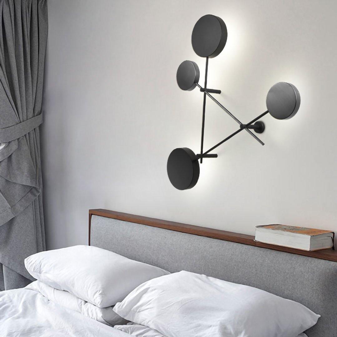 Lride geometric disc and rod wall light