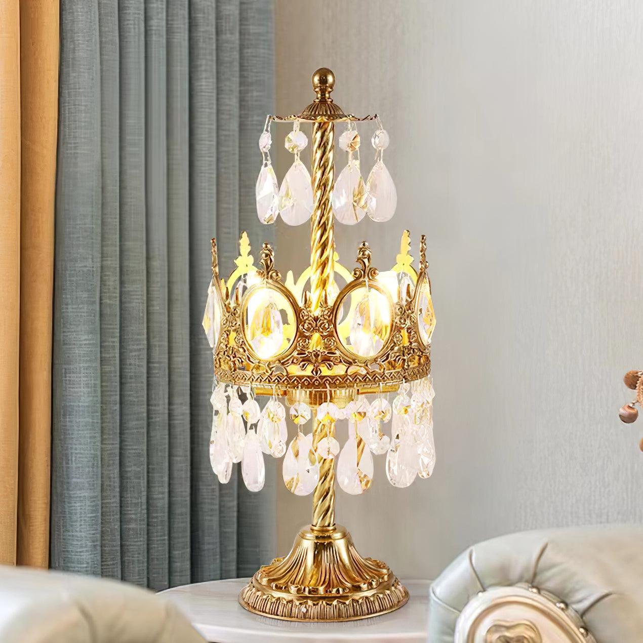 Vintage Crystal Table Light - Cueteks