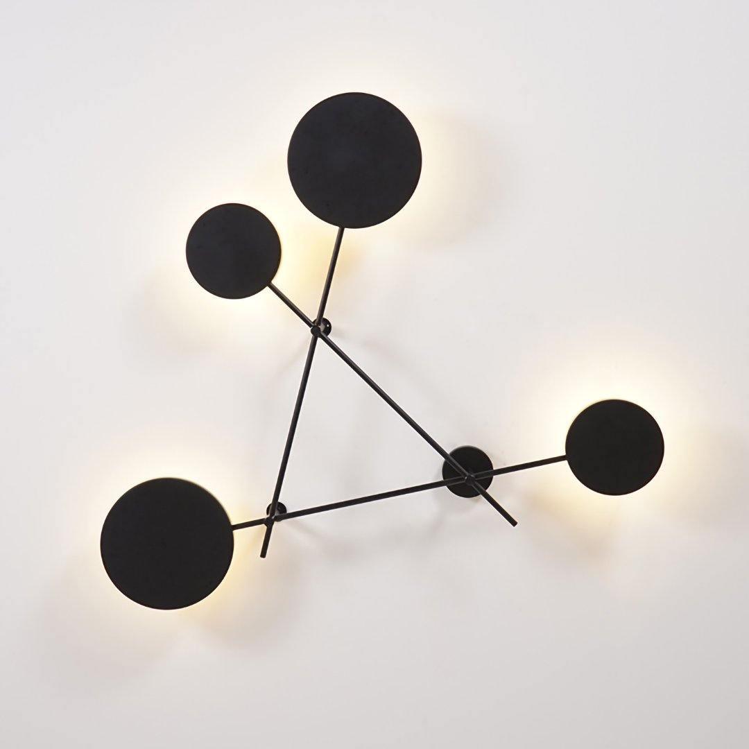 Lride geometric disc and rod wall light