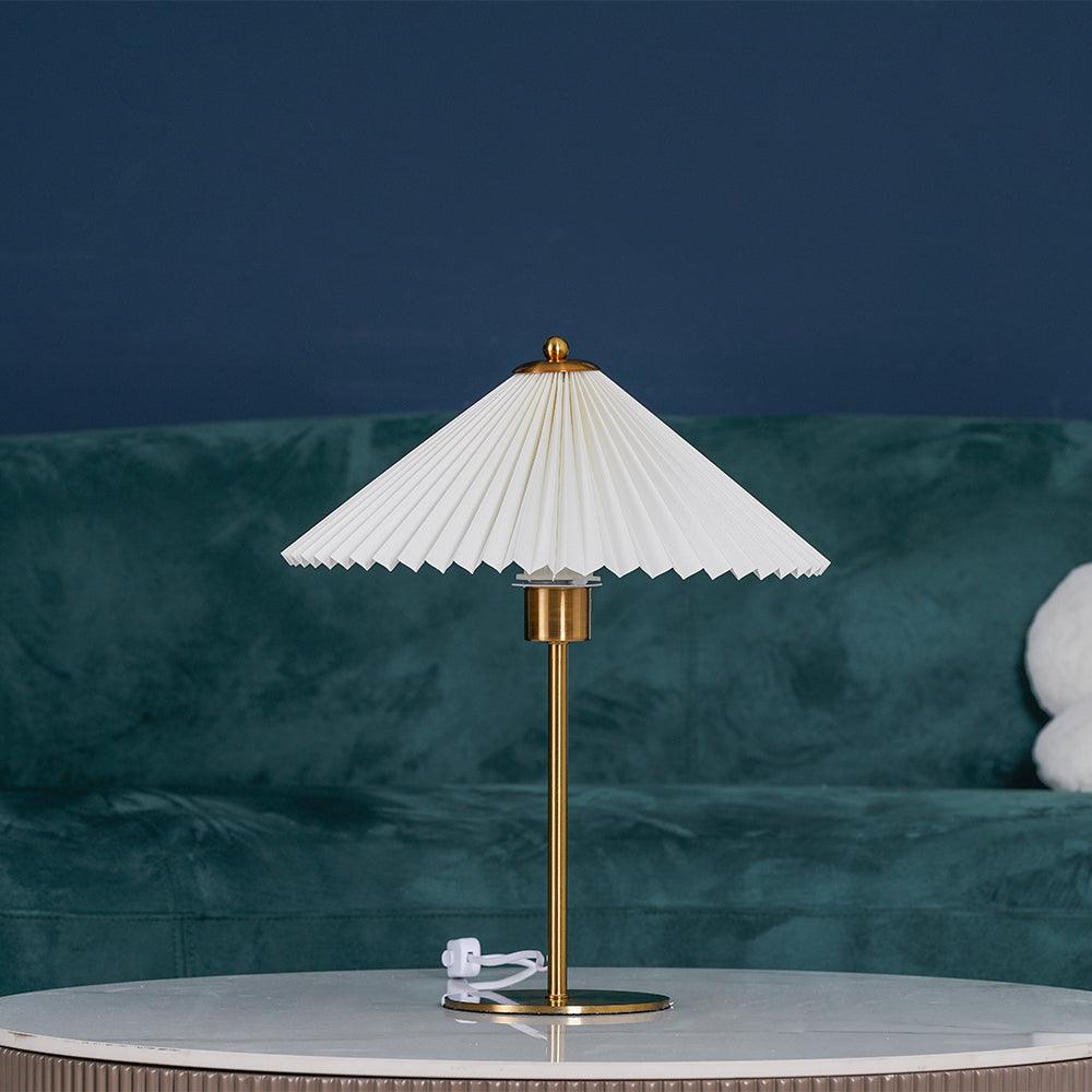 Perla Pleated Table Lamp - Cueteks