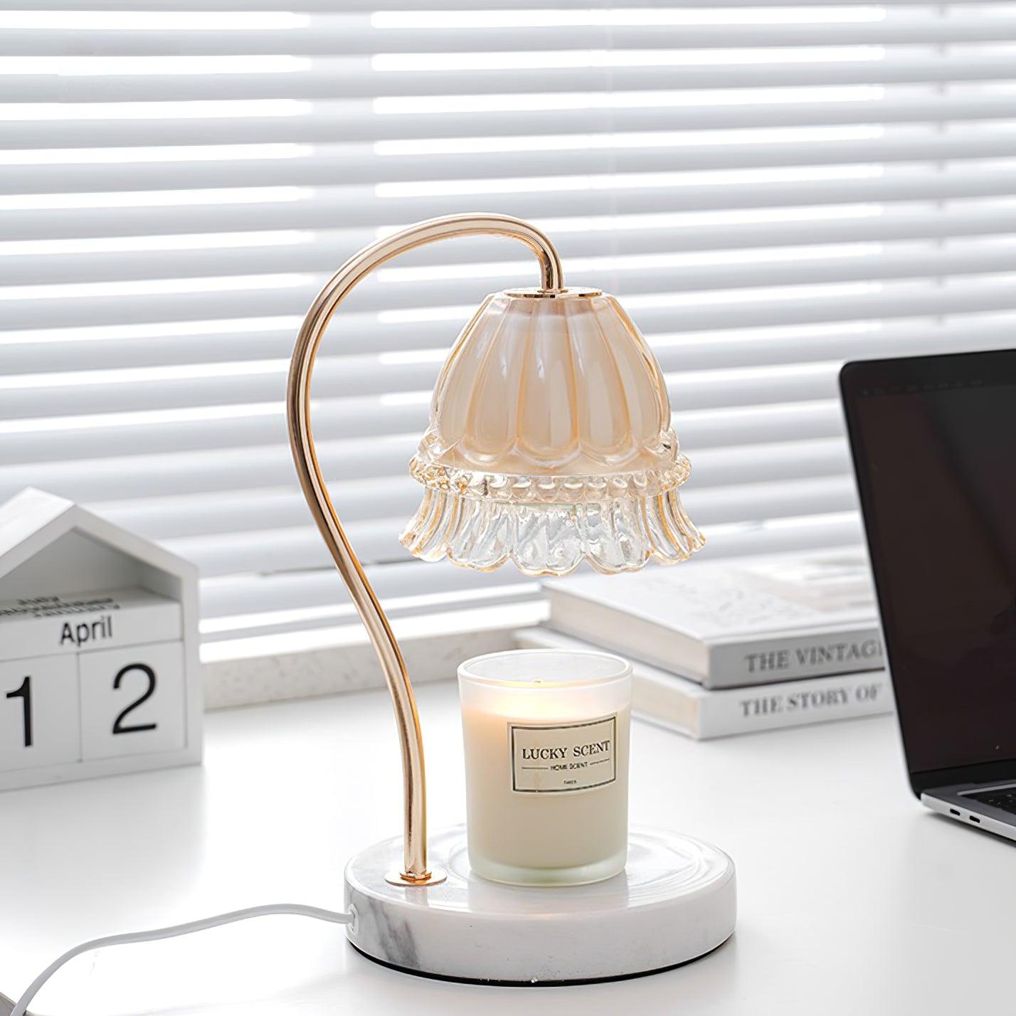 Lily Marble Warmer Table Lamp - Cueteks