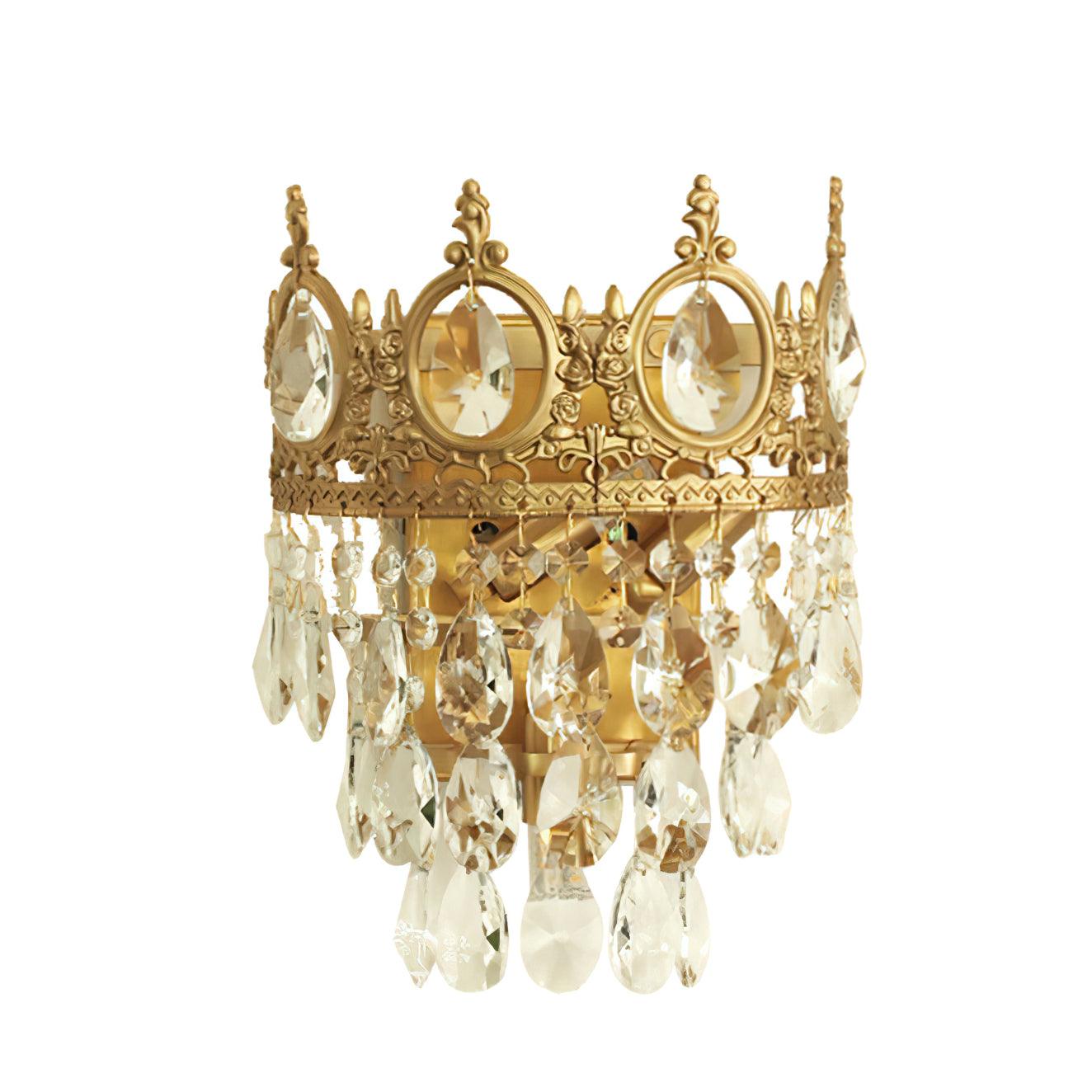 Angled Copper-plated crown and Clear crystal tiers