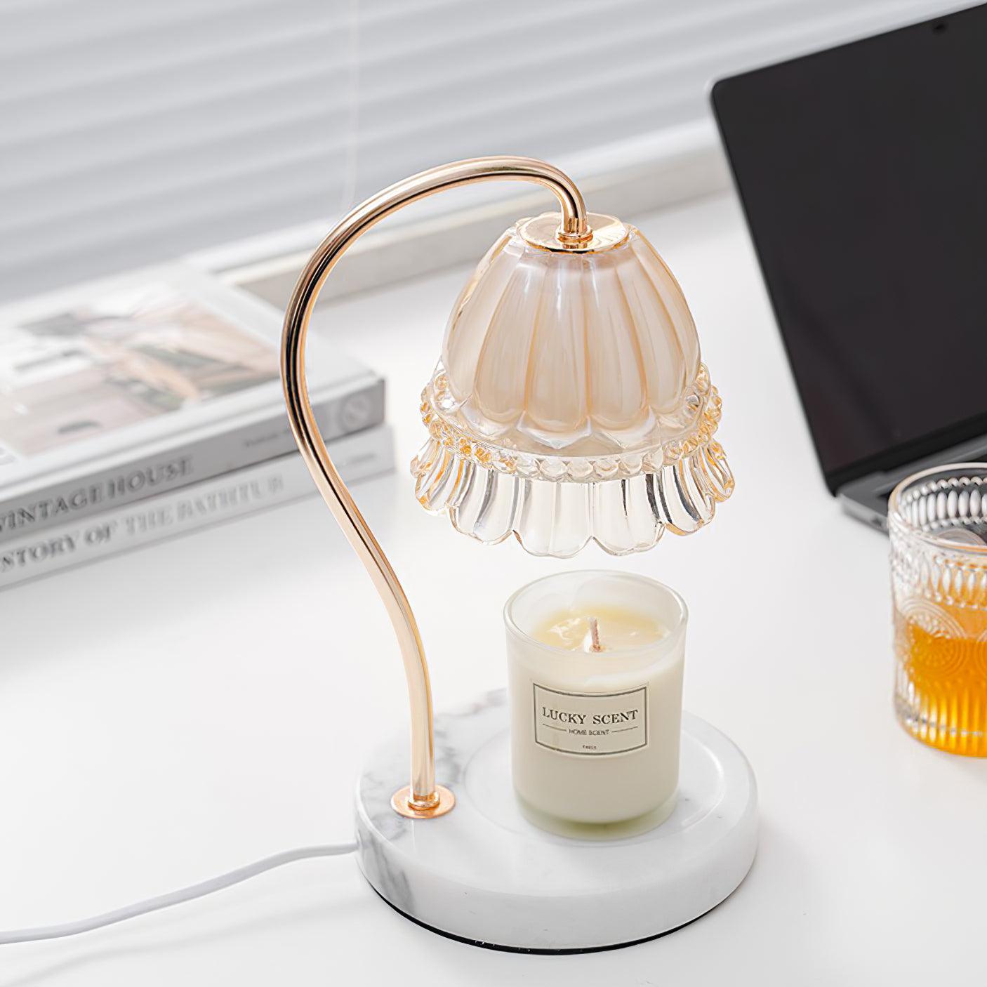 Lily Marble Warmer Table Lamp - Cueteks