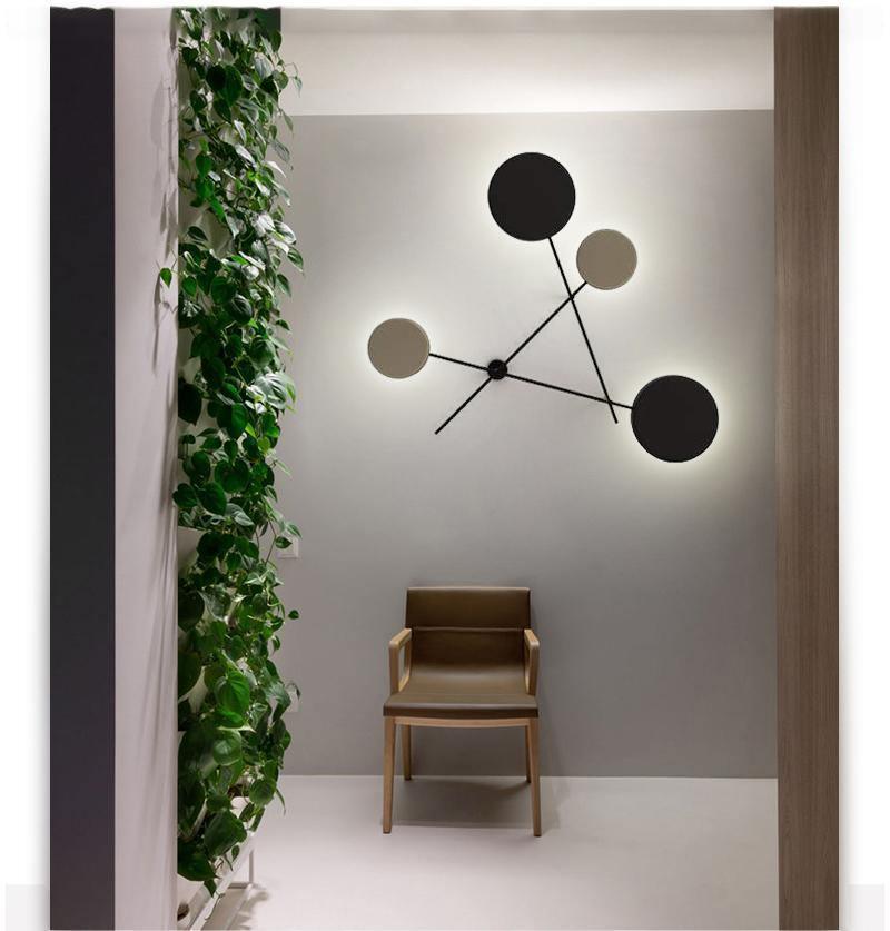 Lride geometric disc and rod wall light