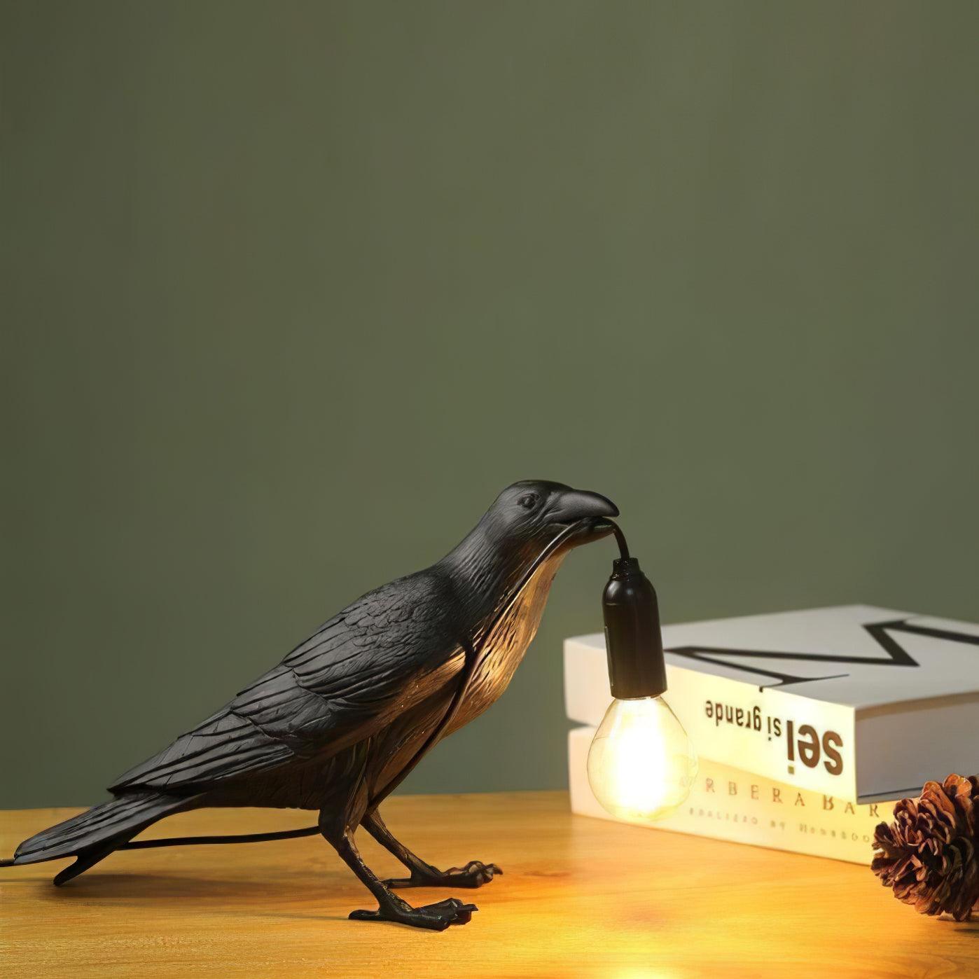 Raven Resin Table Lamp - Cueteks