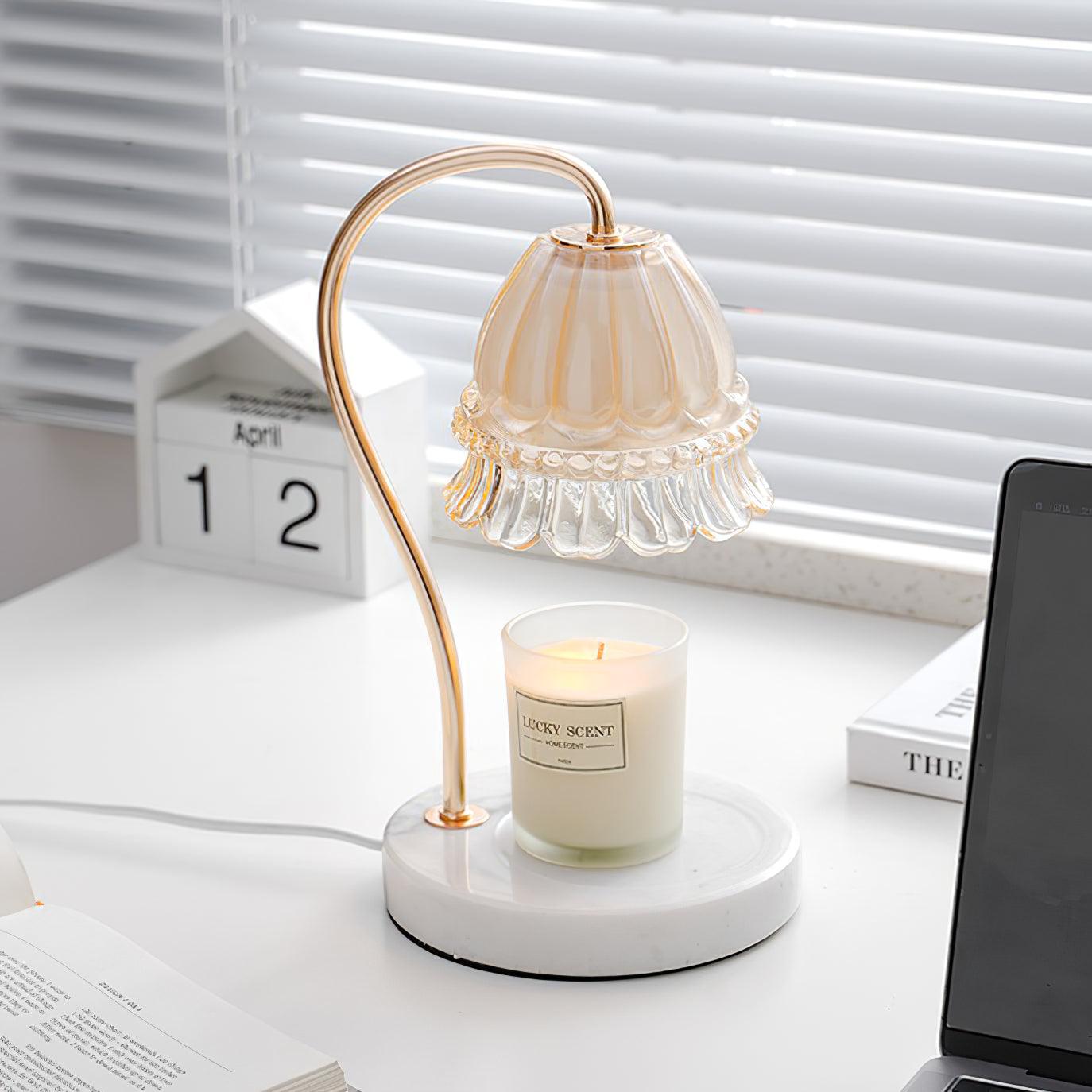 Lily Marble Warmer Table Lamp - Cueteks