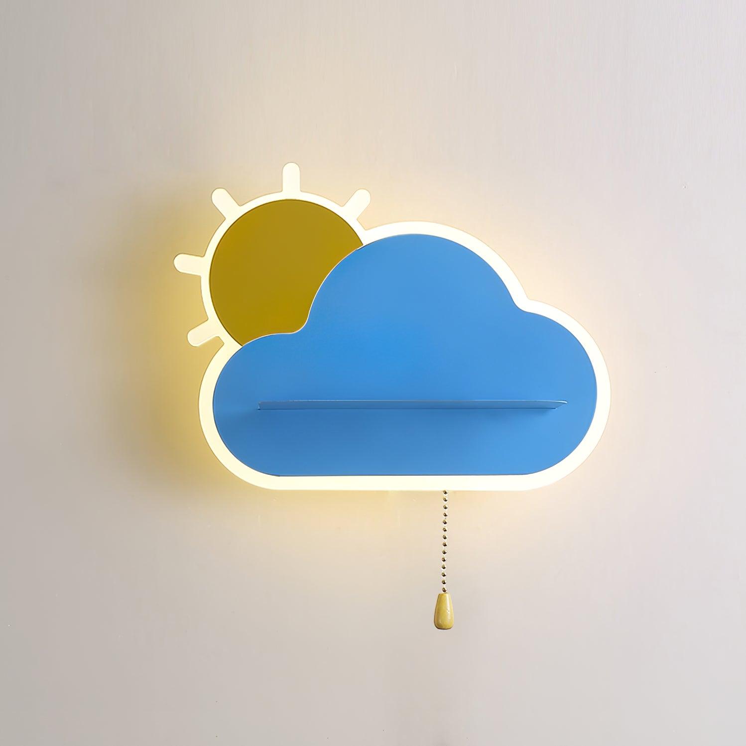 Blue Dreamier cloud with illuminated perimeter