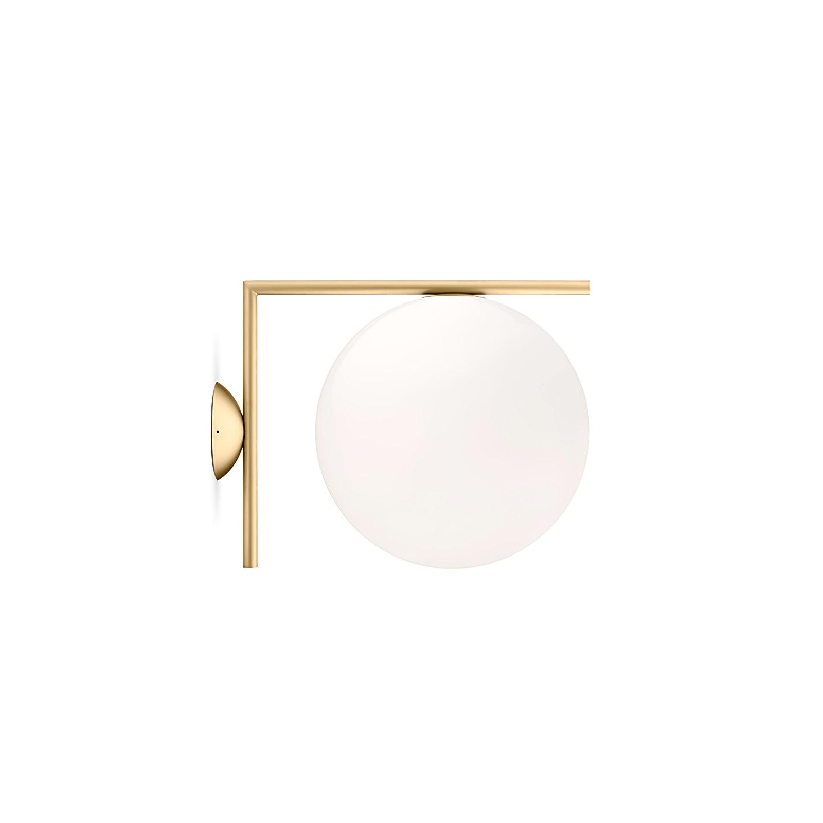 Opal glass globe wall light