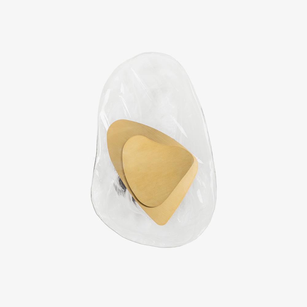 DC1725 textured glass LED wall light with layered metal plates