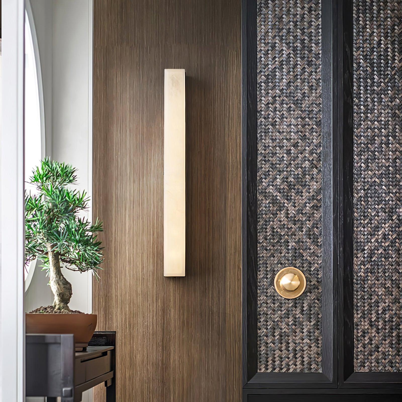 Emerson linear alabaster LED wall light