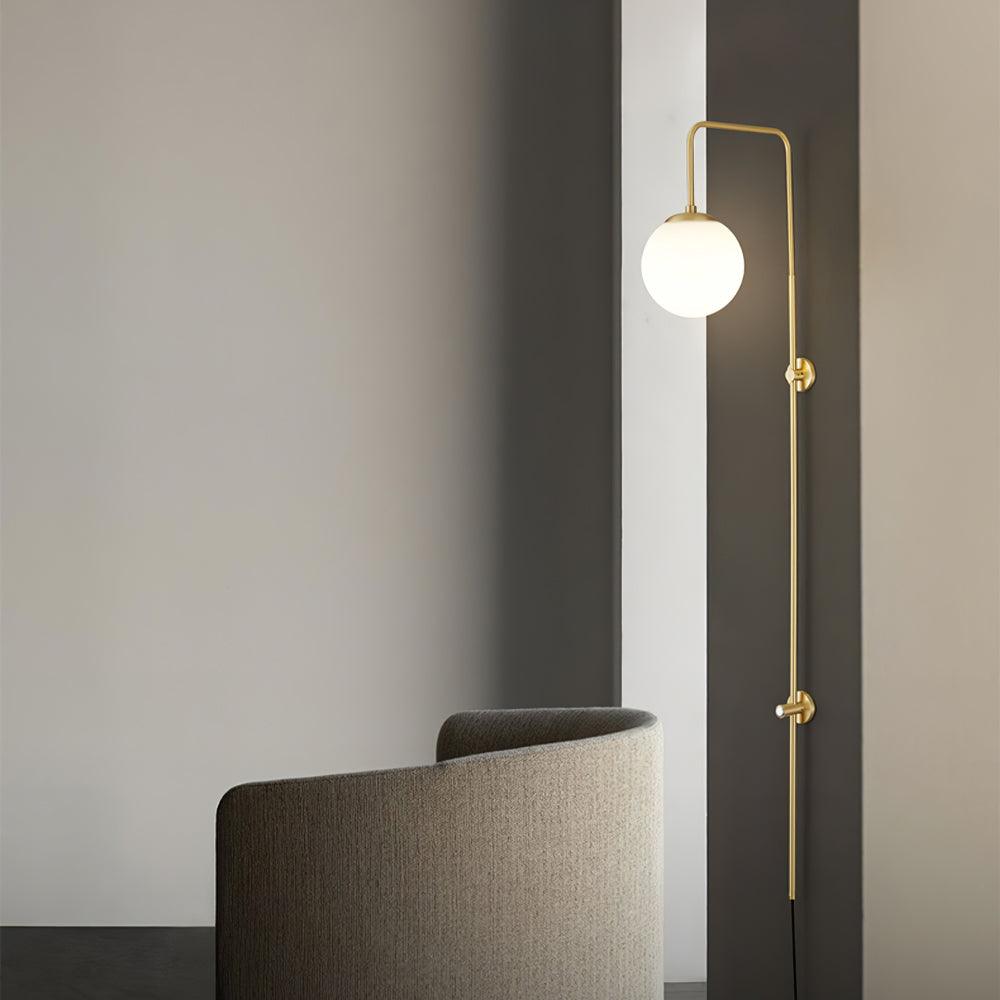 Globe Brass Wall Sconce - Cueteks