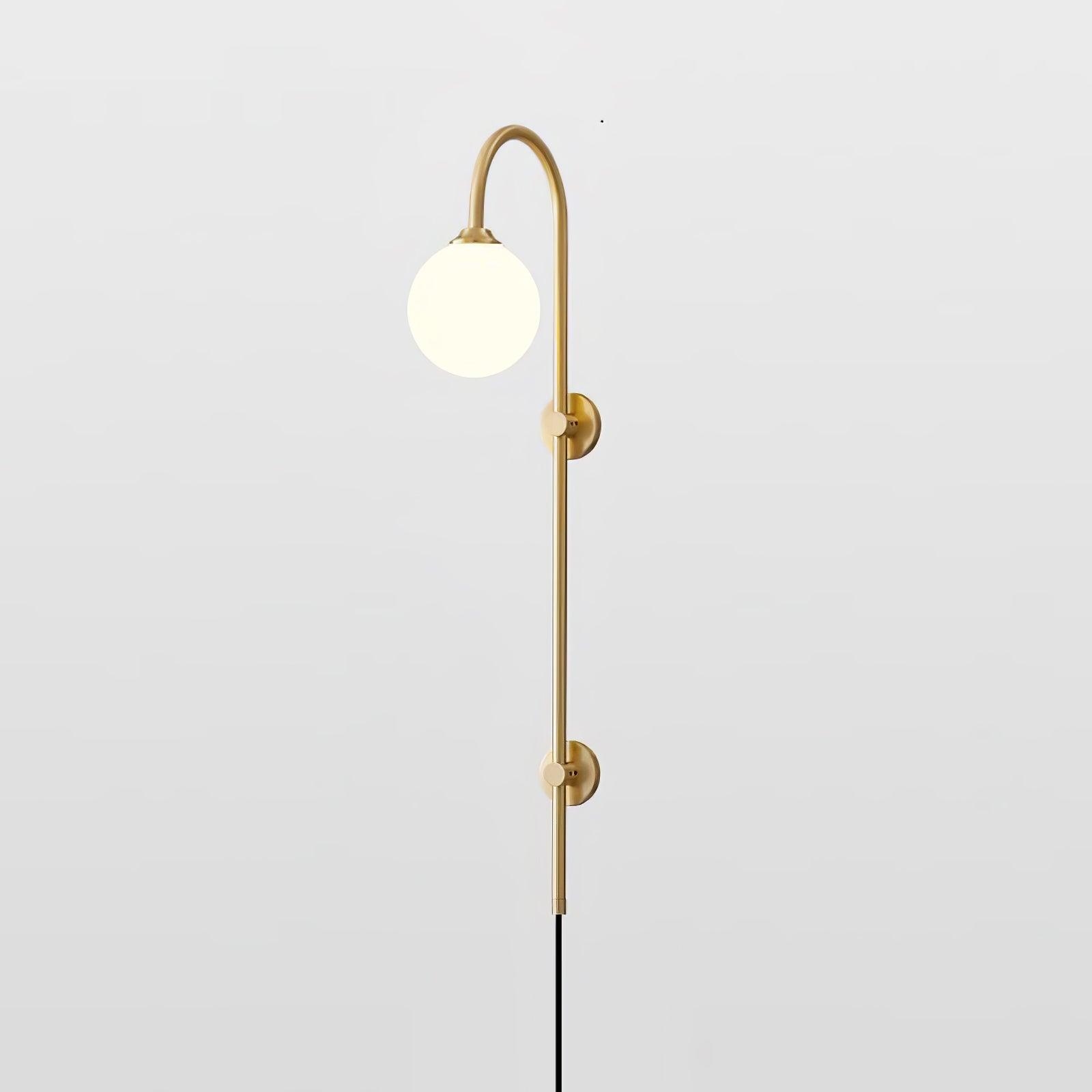 Globe Brass Wall Sconce - Cueteks
