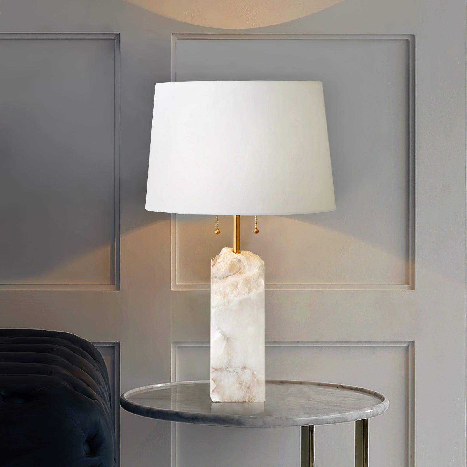 Raw Alabaster Table Lamp - Cueteks