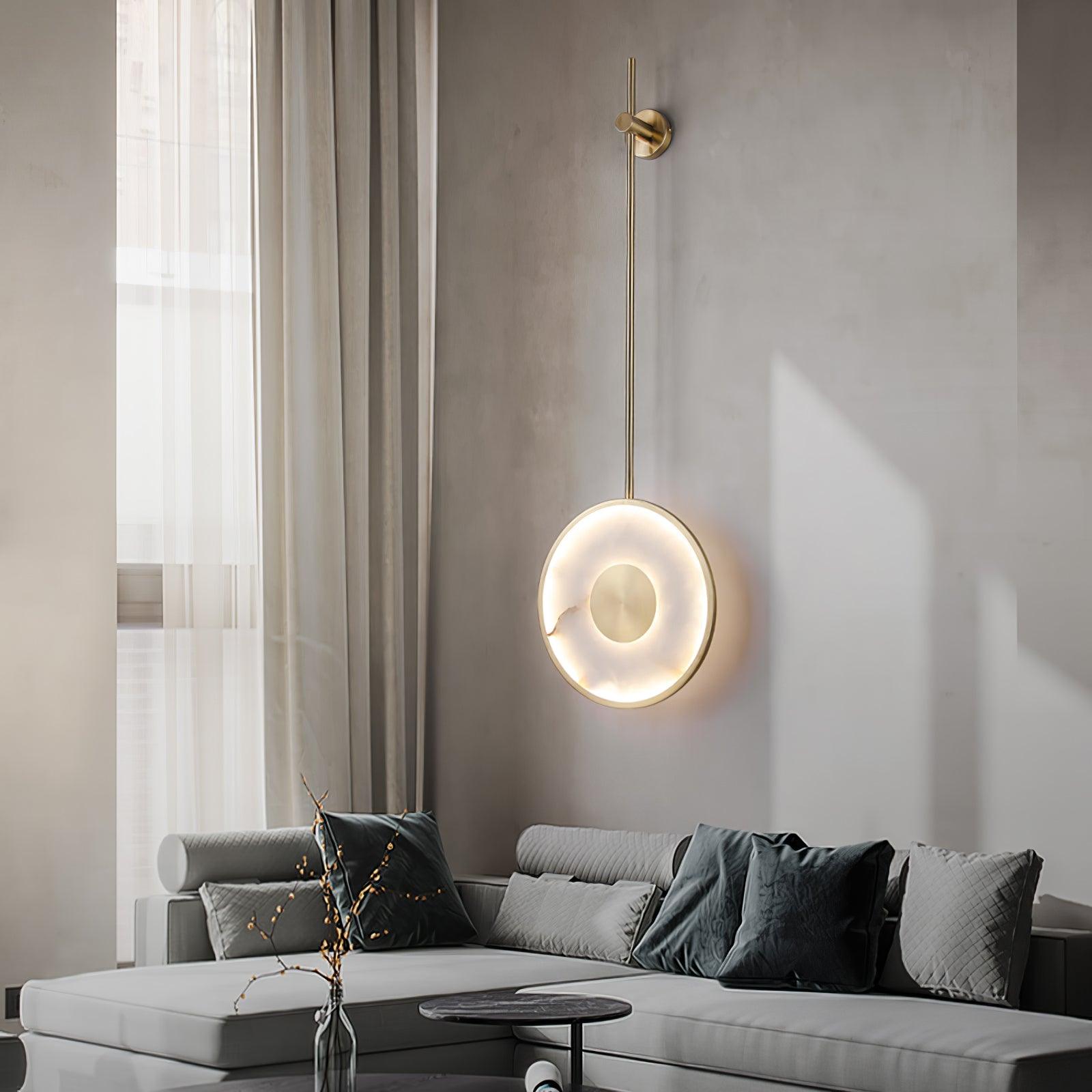 Round Marble Wall Lamp - Cueteks