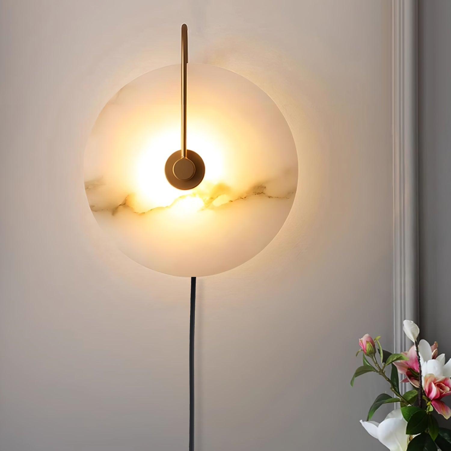 Alabaster LED Plug-In Wall Lamp - Cueteks