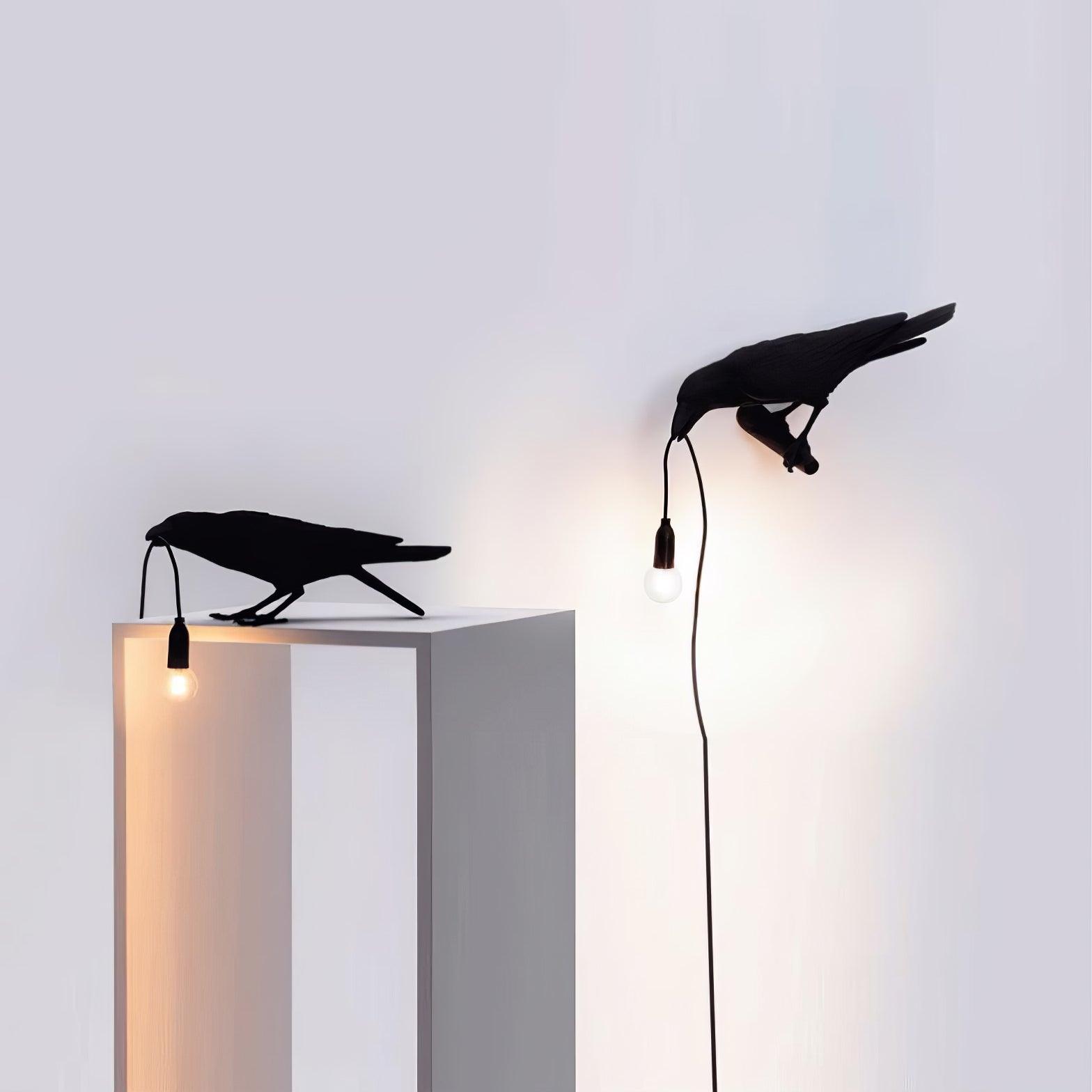 Raven Resin Table Lamp - Cueteks