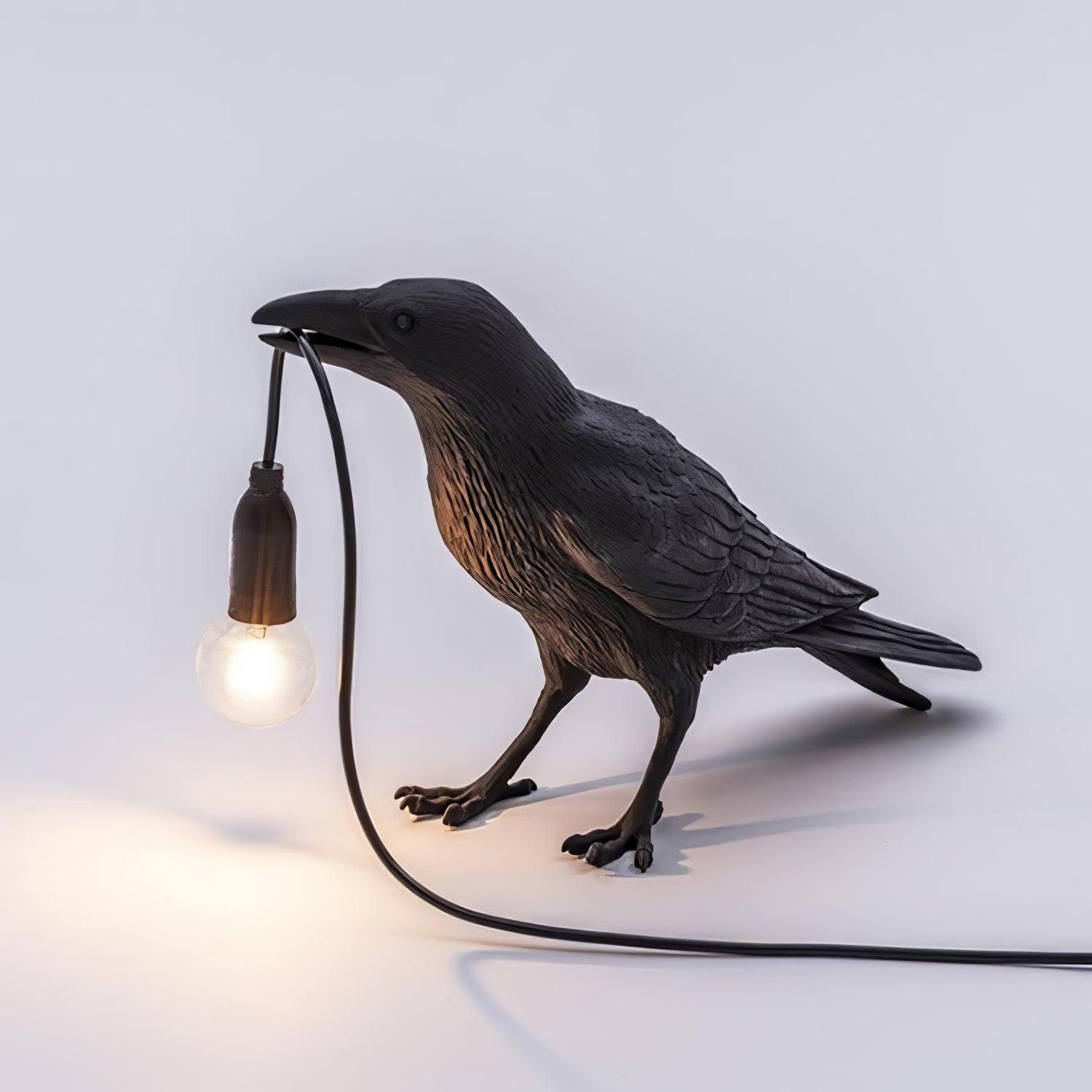 Raven Resin Table Lamp - Cueteks