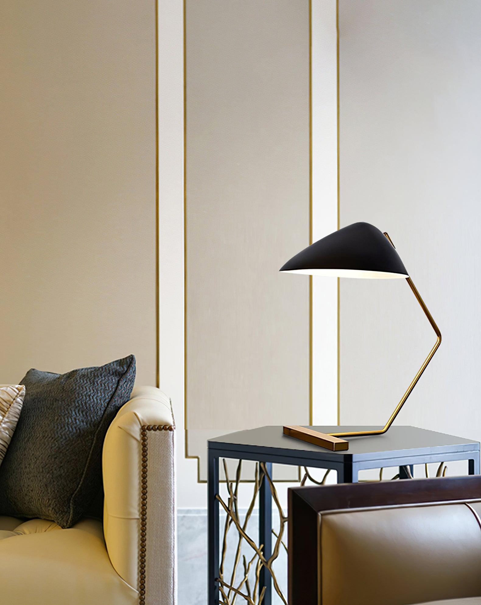 Curvilinear Mid-Century Table Lamp - Cueteks