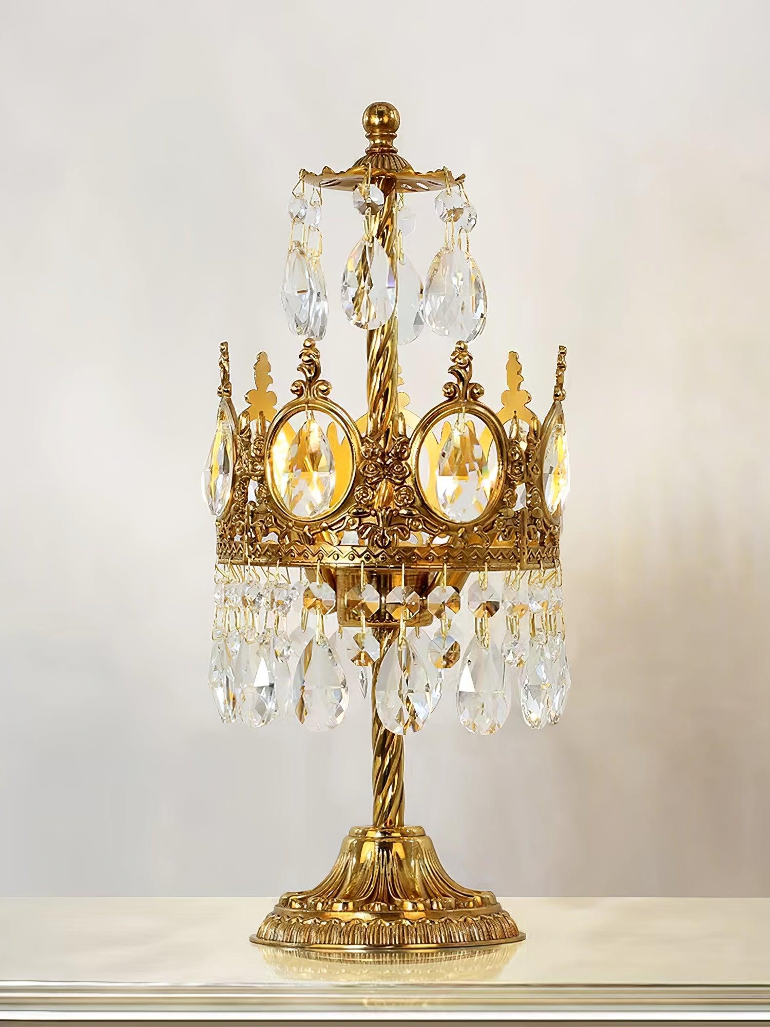 Vintage Crystal Table Light - Cueteks