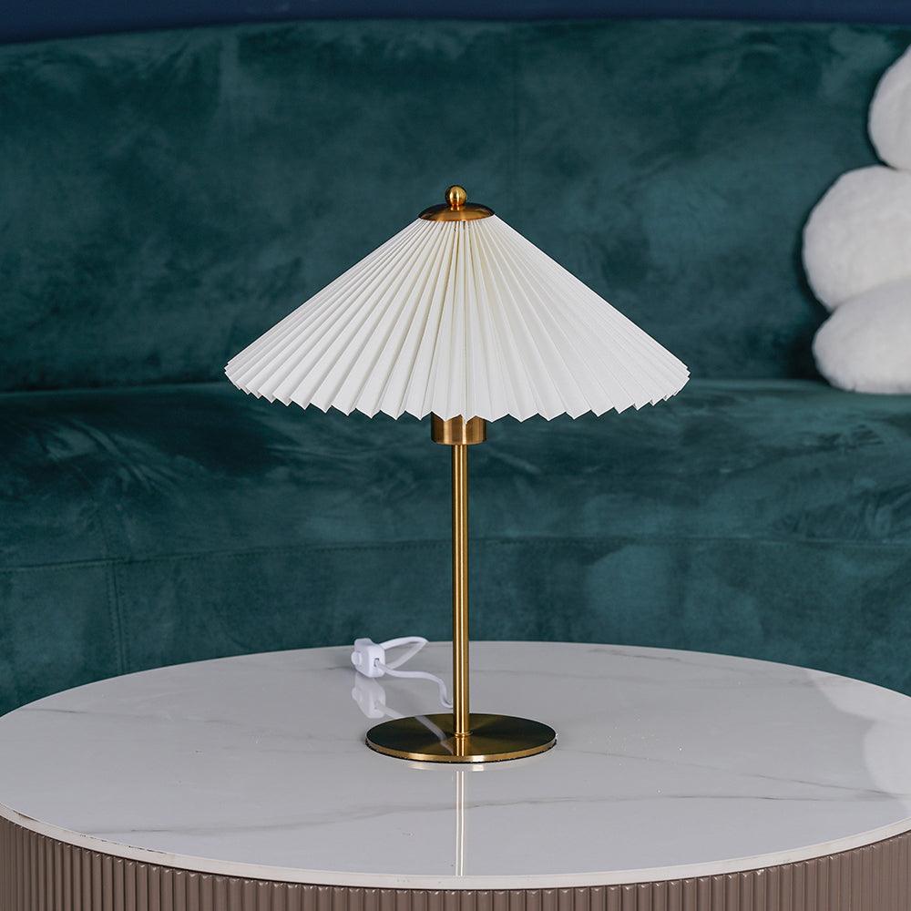 Perla Pleated Table Lamp - Cueteks