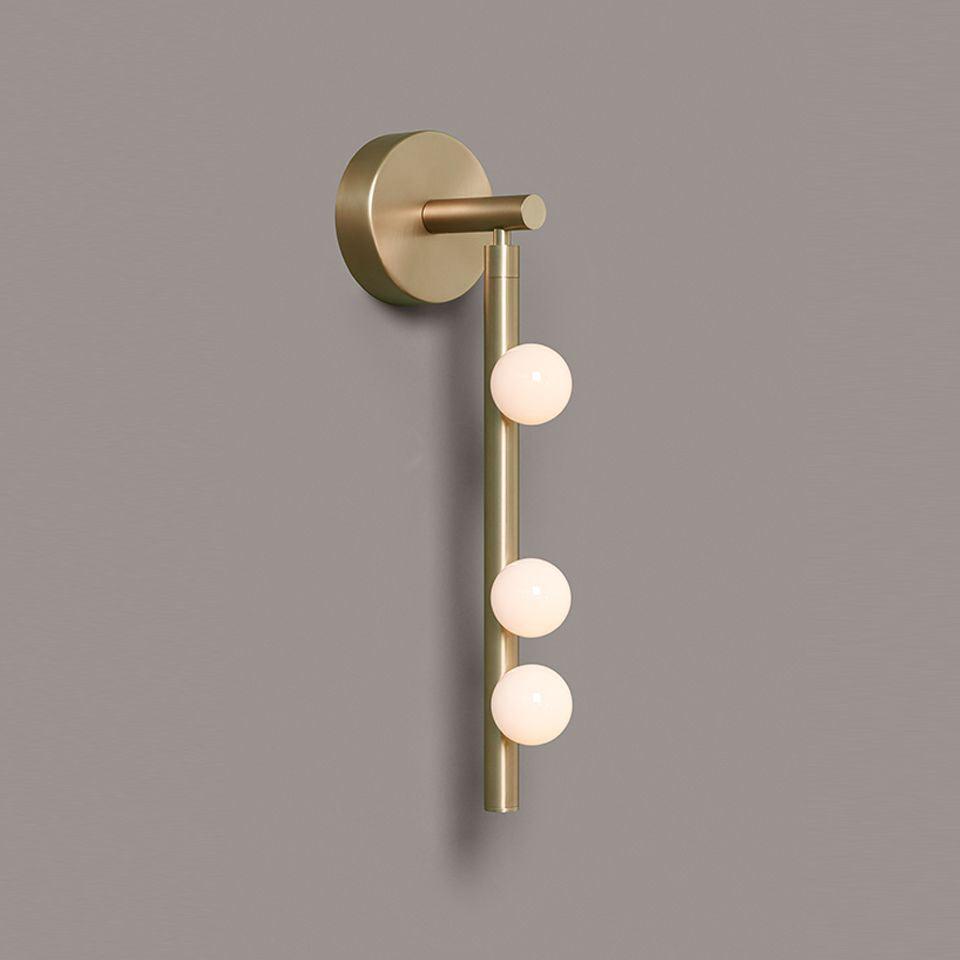 Brass Glass Tube Wall Lamp - Cueteks