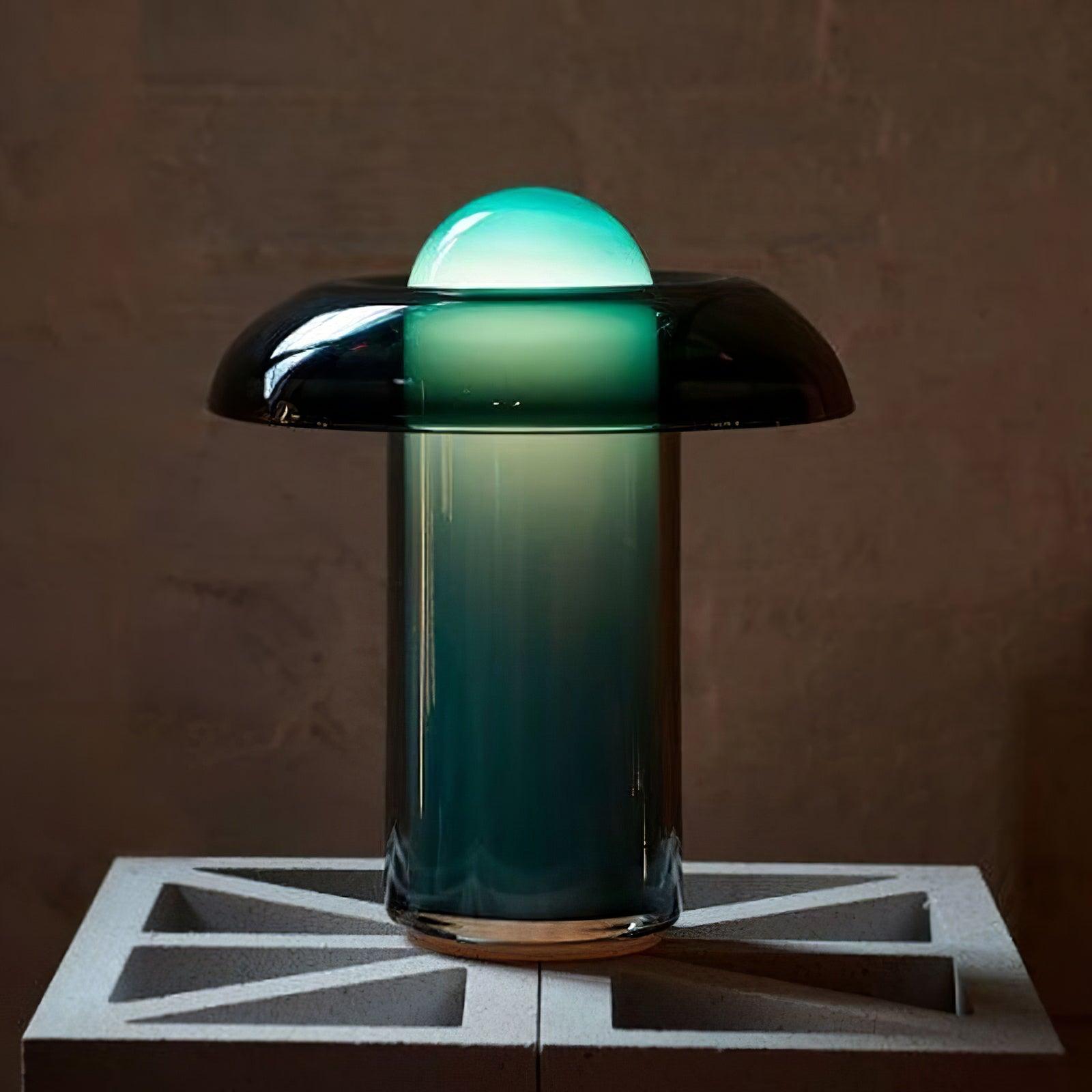 Glass Mushroom Table Lamp - Cueteks