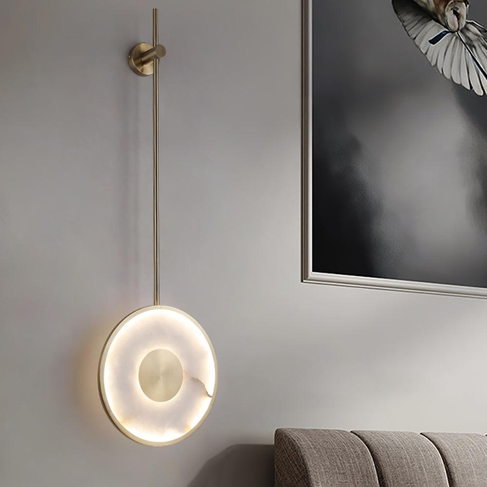 Round Marble Wall Lamp - Cueteks