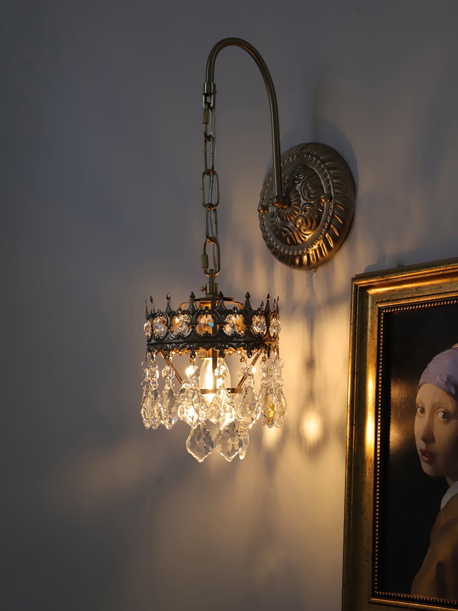 Crystal Crown Sconce - Cueteks