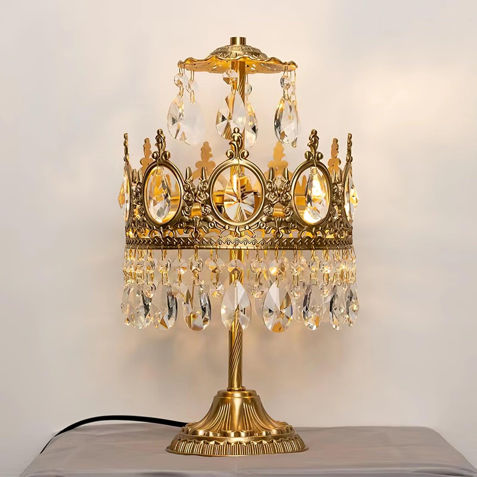 Vintage Crystal Table Light - Cueteks