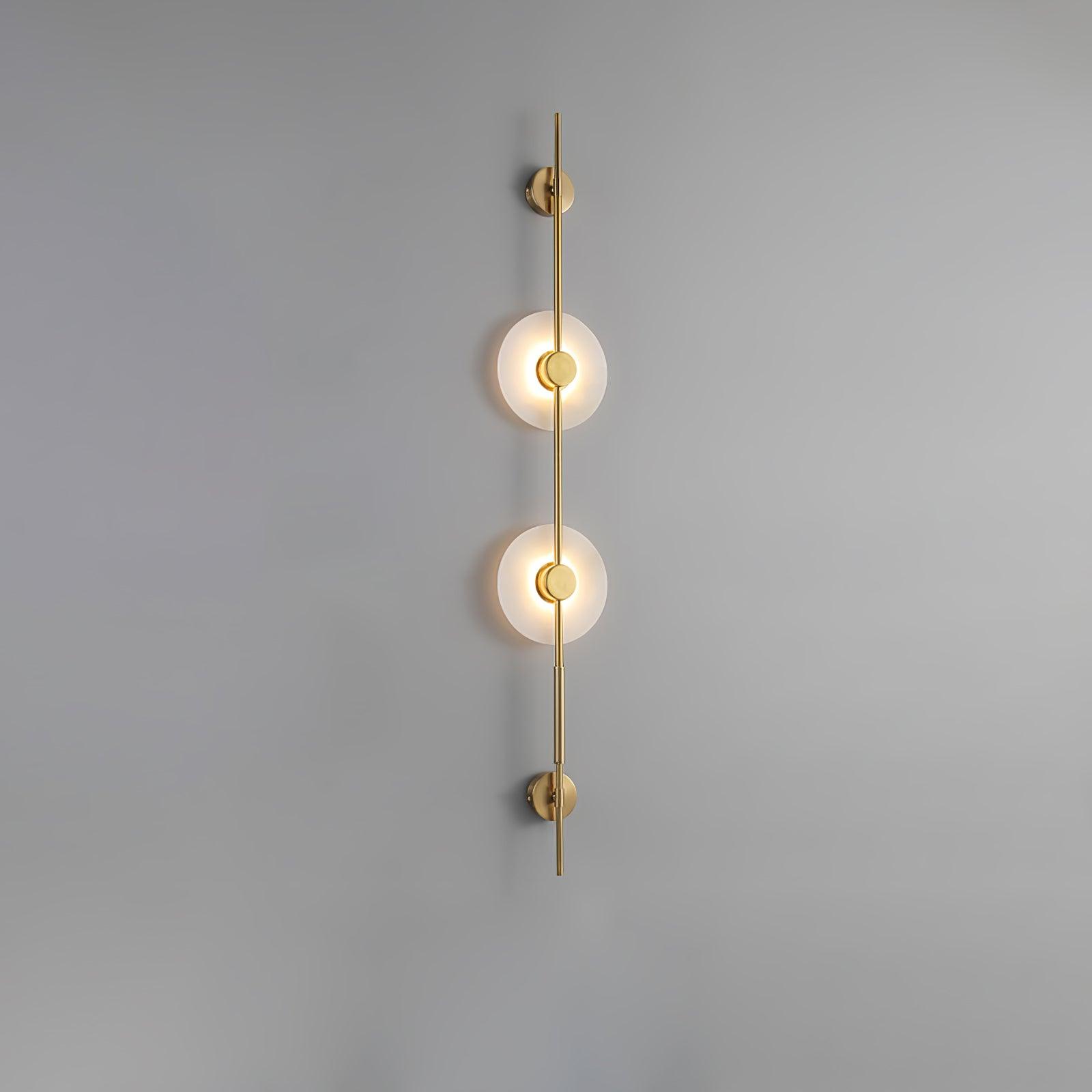 Alabaster Orb Vertical Wall Sconce - Cueteks