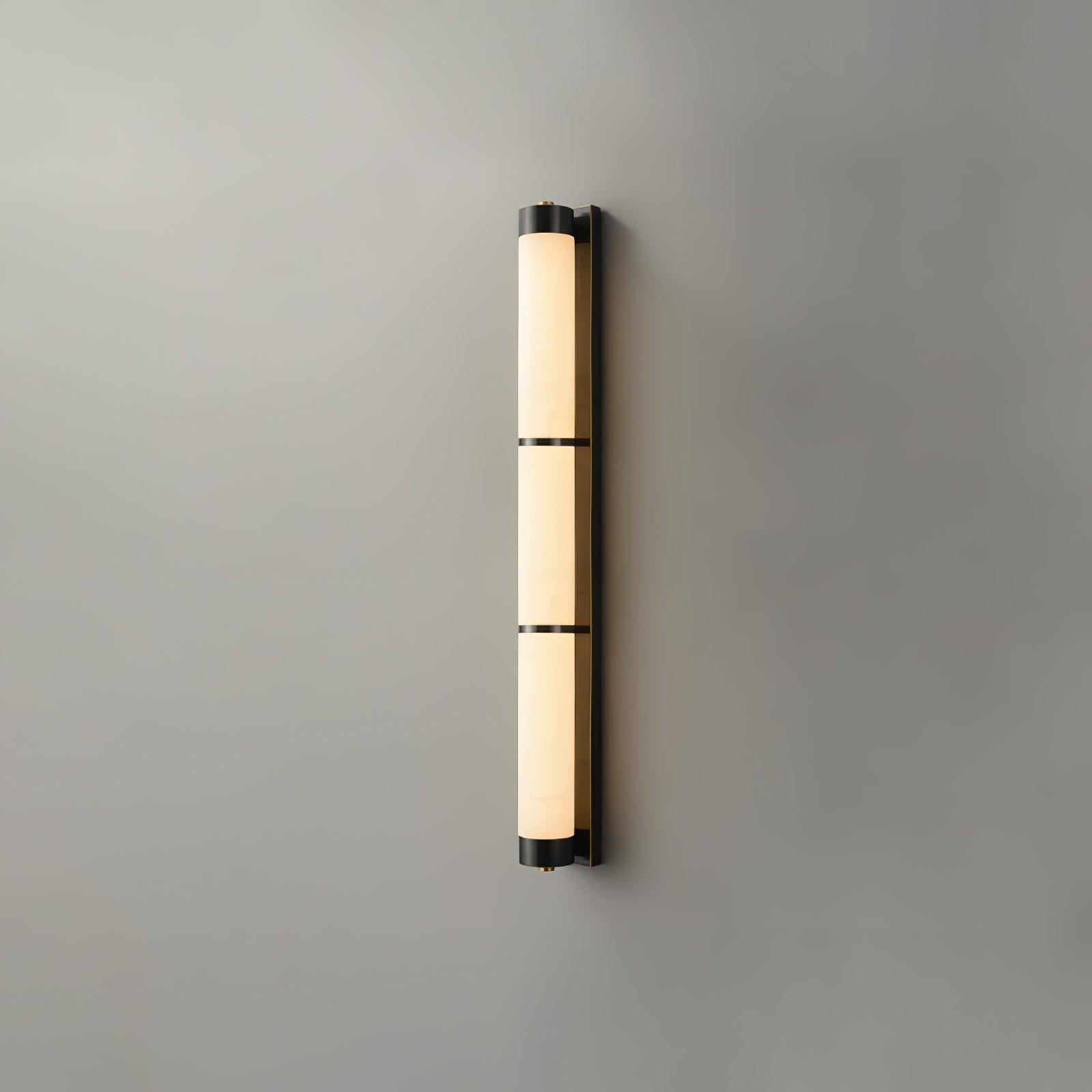 Cylindra Alabaster Brass Wall Light - Cueteks