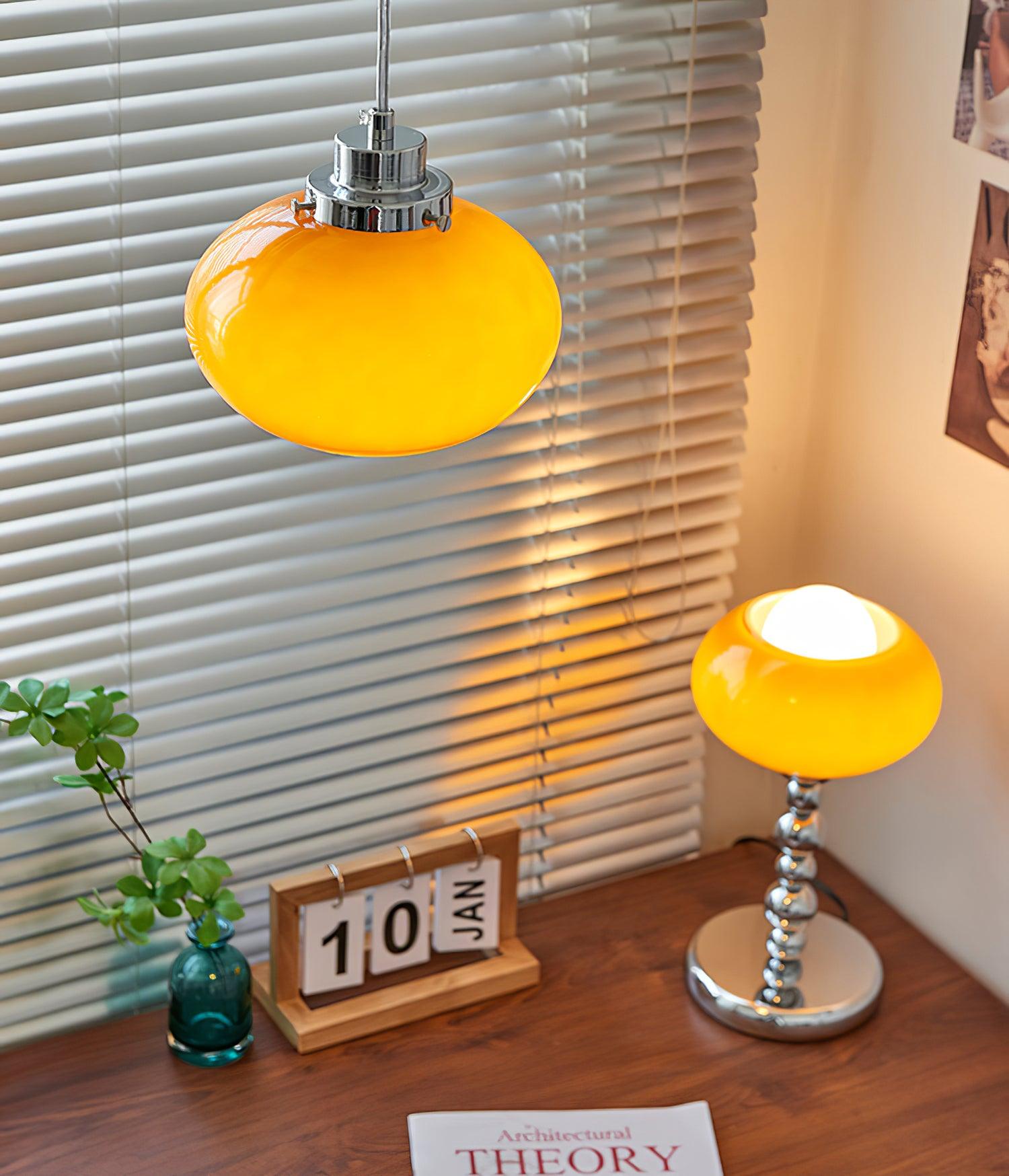 Oval Persimmon Table Light - Cueteks