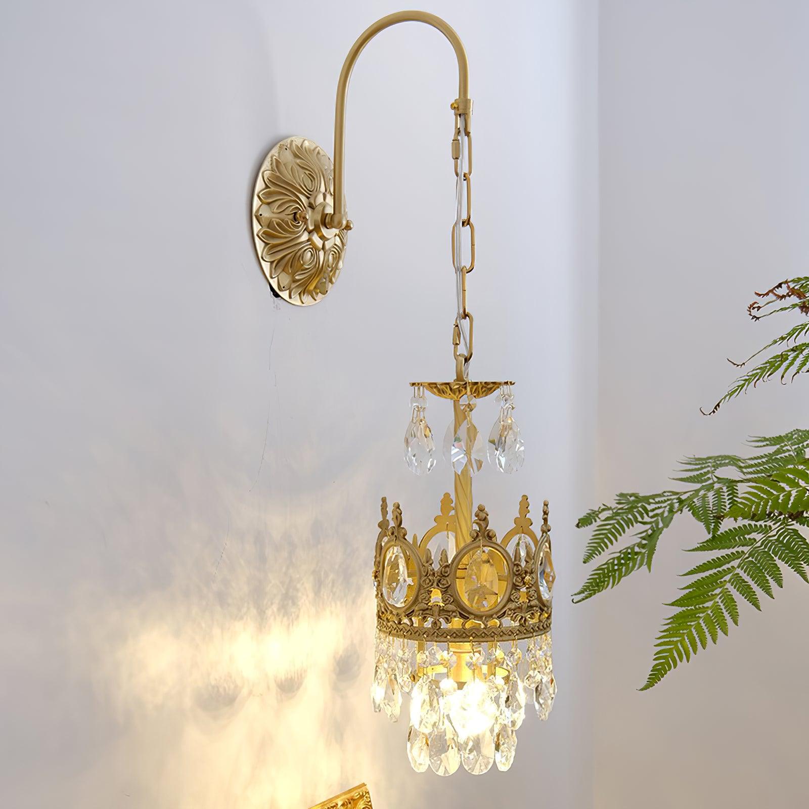 Crystal Crown Sconce - Cueteks