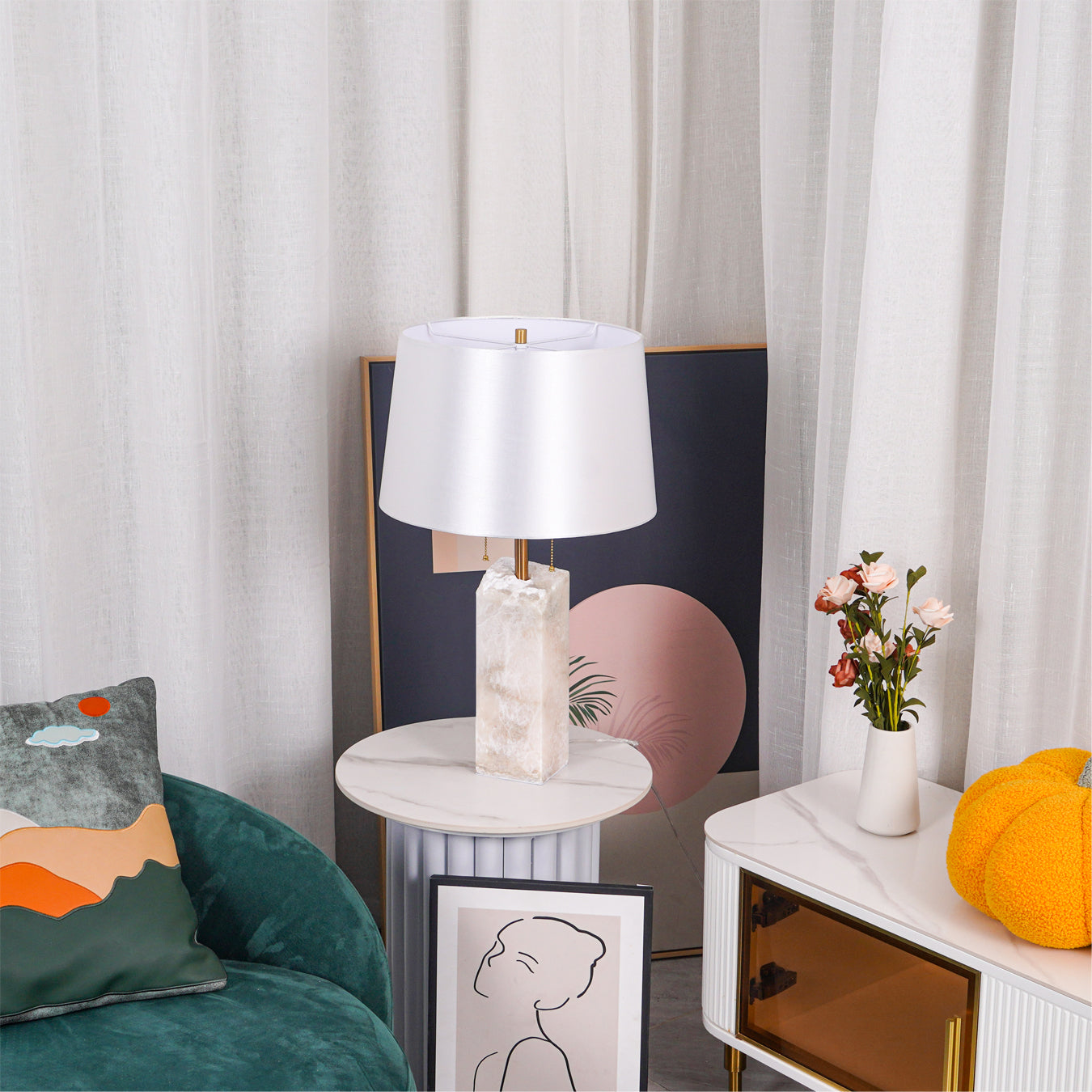 Raw Alabaster Table Lamp - Cueteks