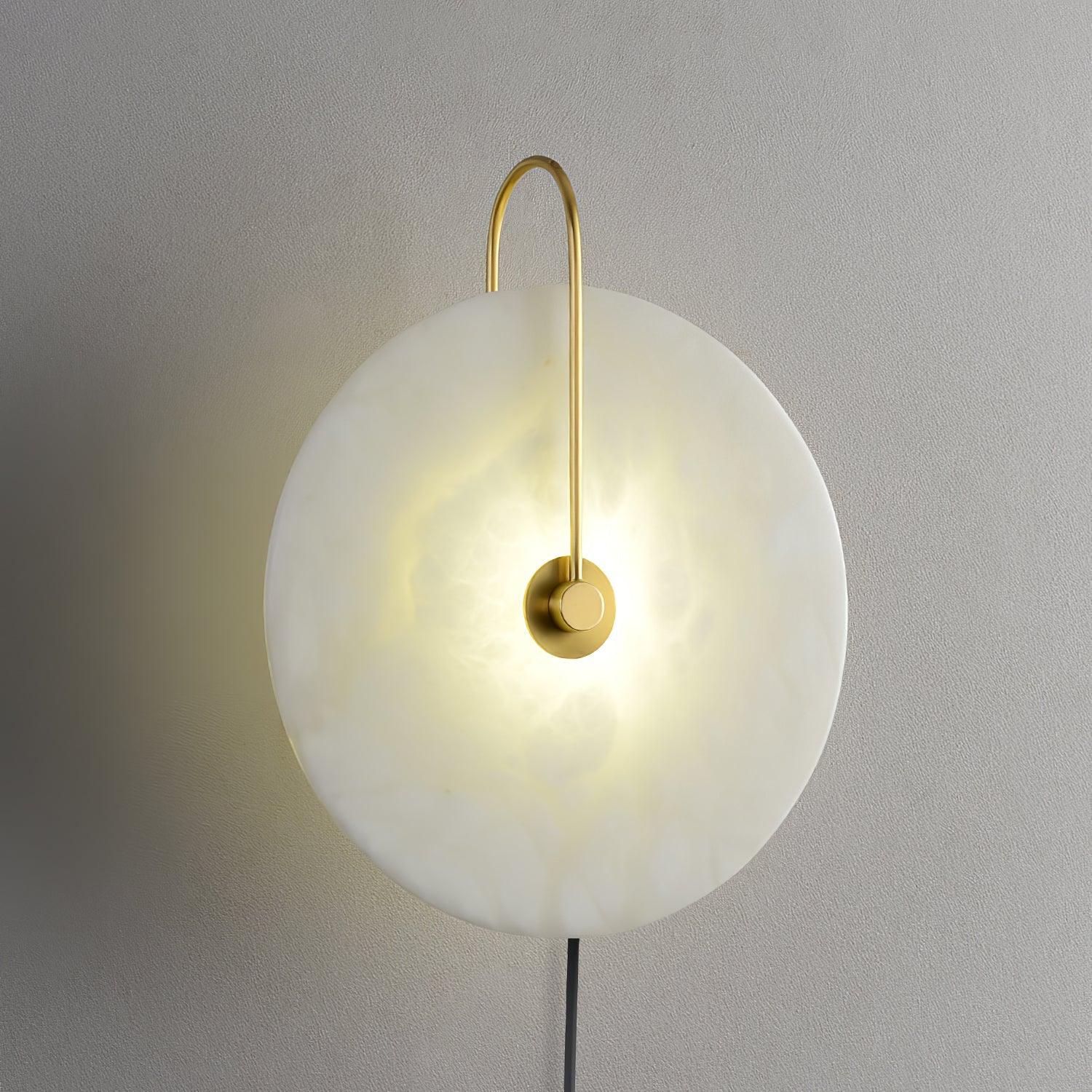 Alabaster LED Plug-In Wall Lamp - Cueteks