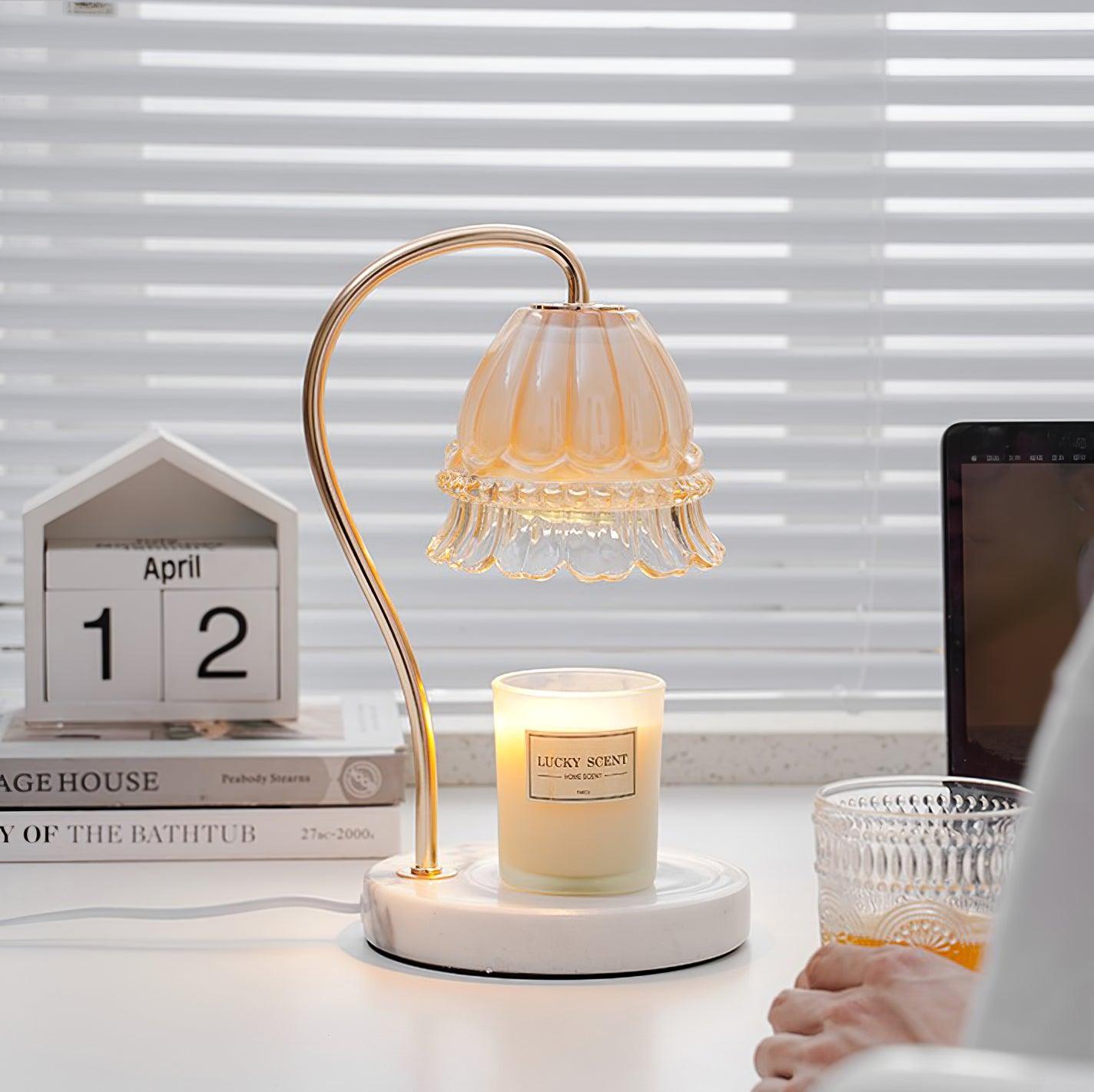 Lily Marble Warmer Table Lamp - Cueteks