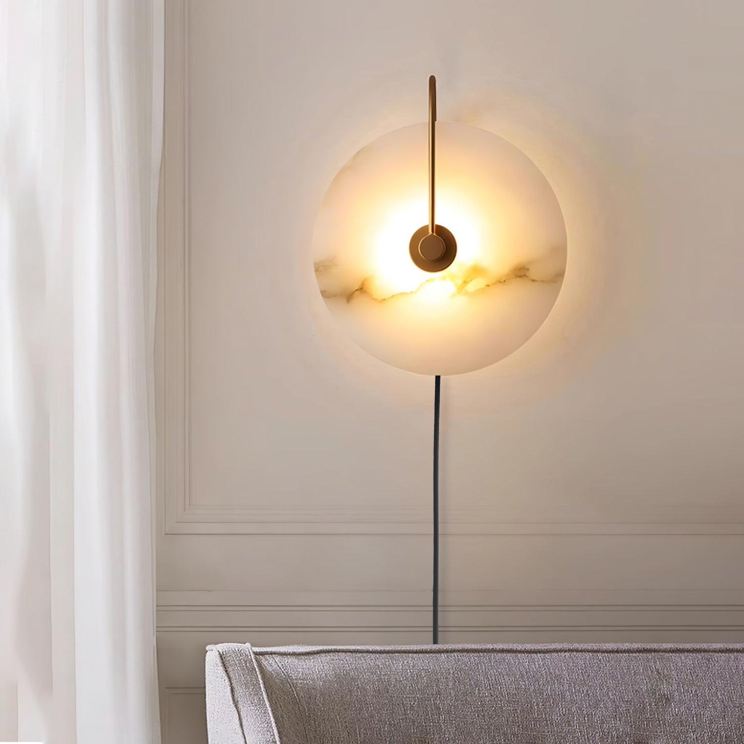 Alabaster LED Plug-In Wall Lamp - Cueteks