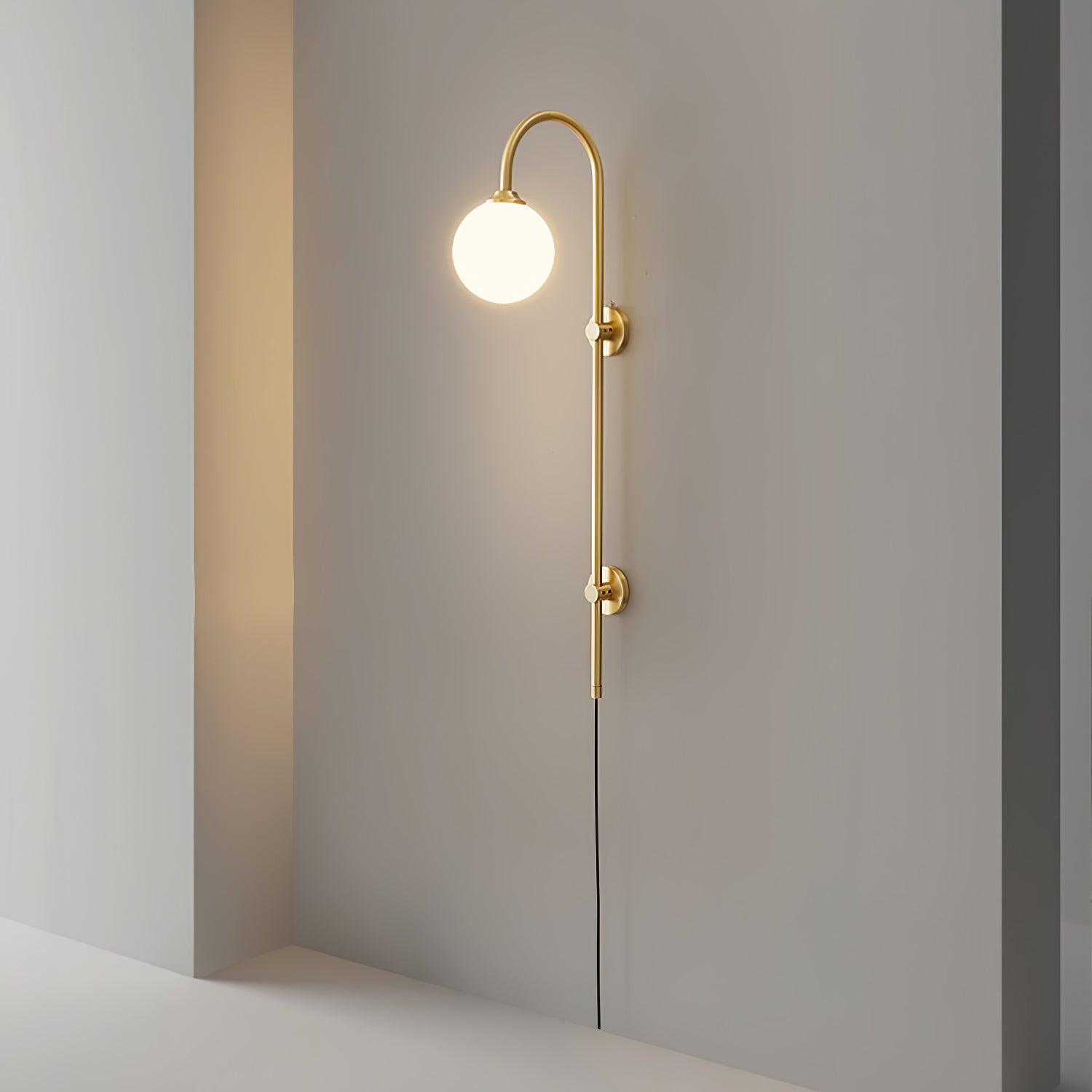 Globe Brass Wall Sconce - Cueteks