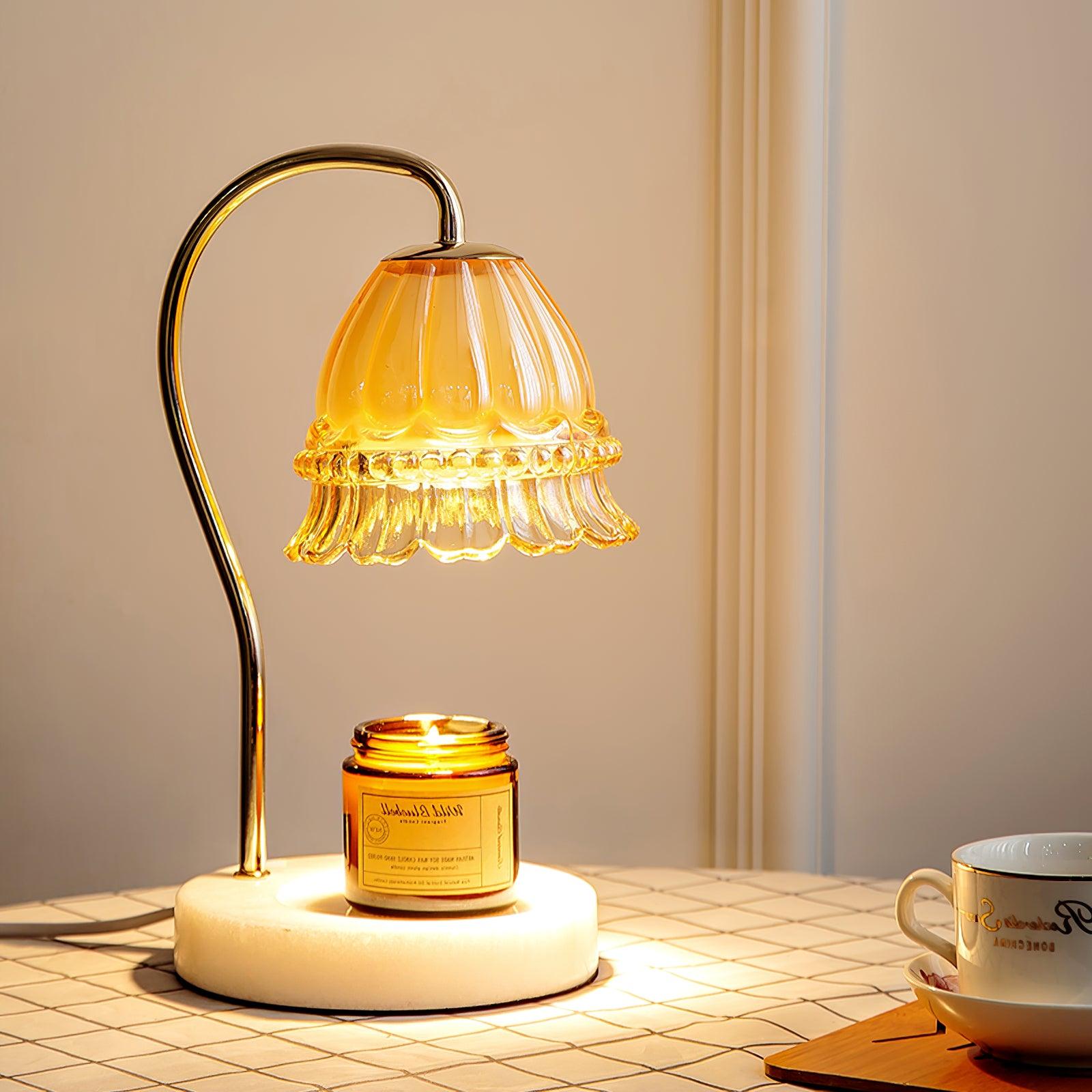Lily Marble Warmer Table Lamp - Cueteks