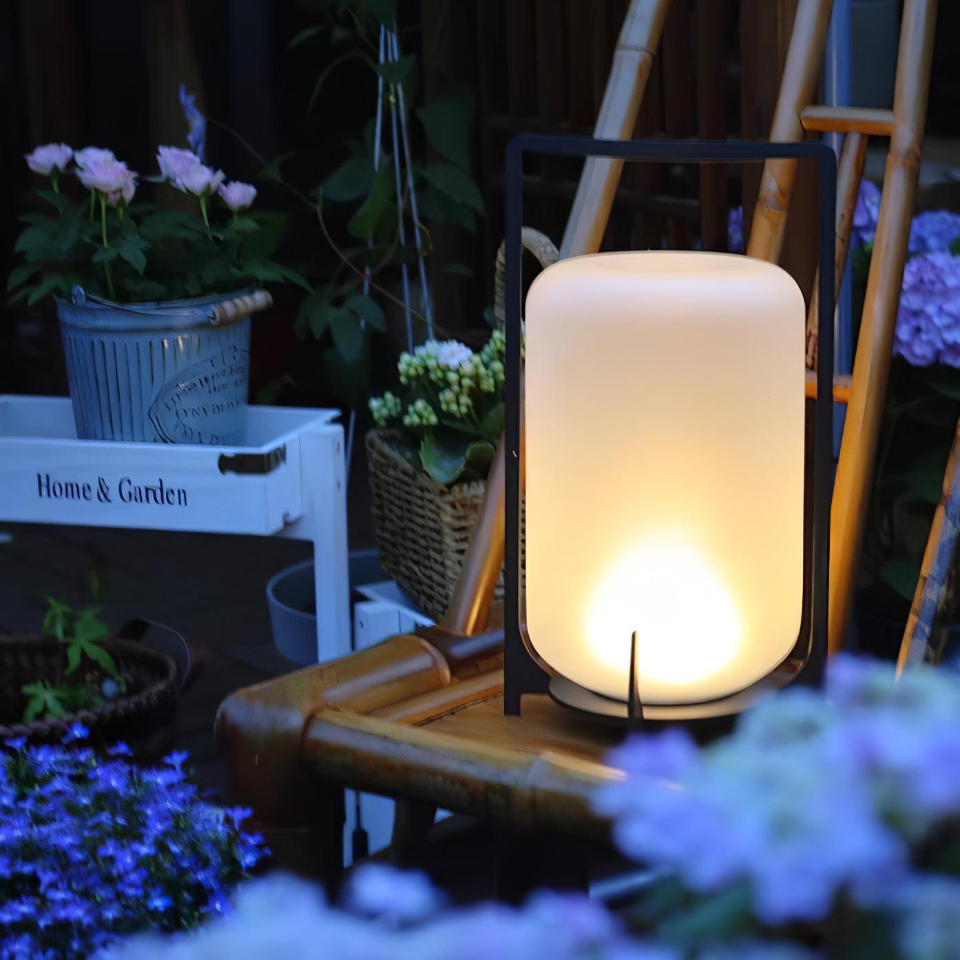 Black Twilight Lantern Table Lamp - Cueteks