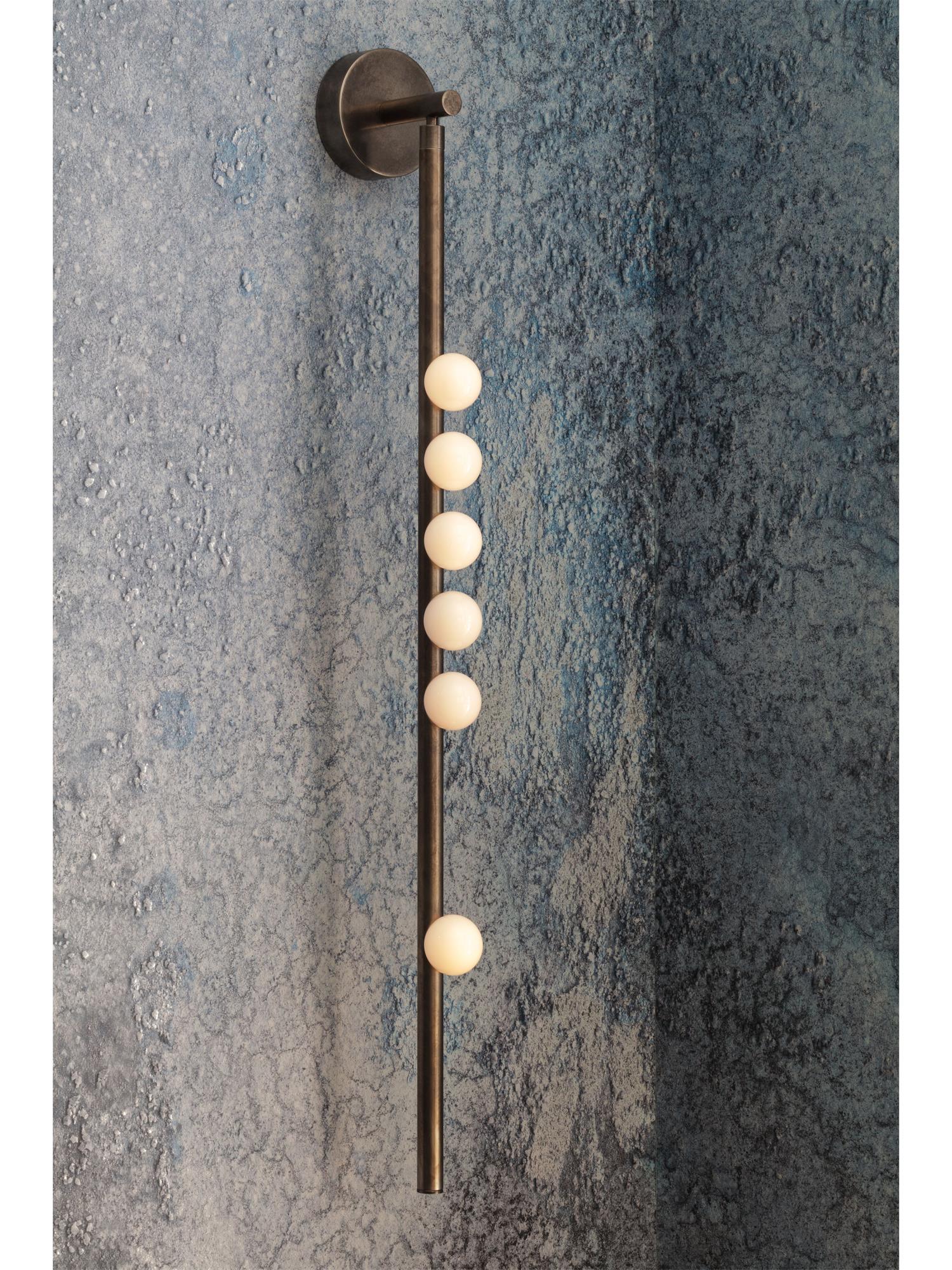 Brass Glass Tube Wall Lamp - Cueteks